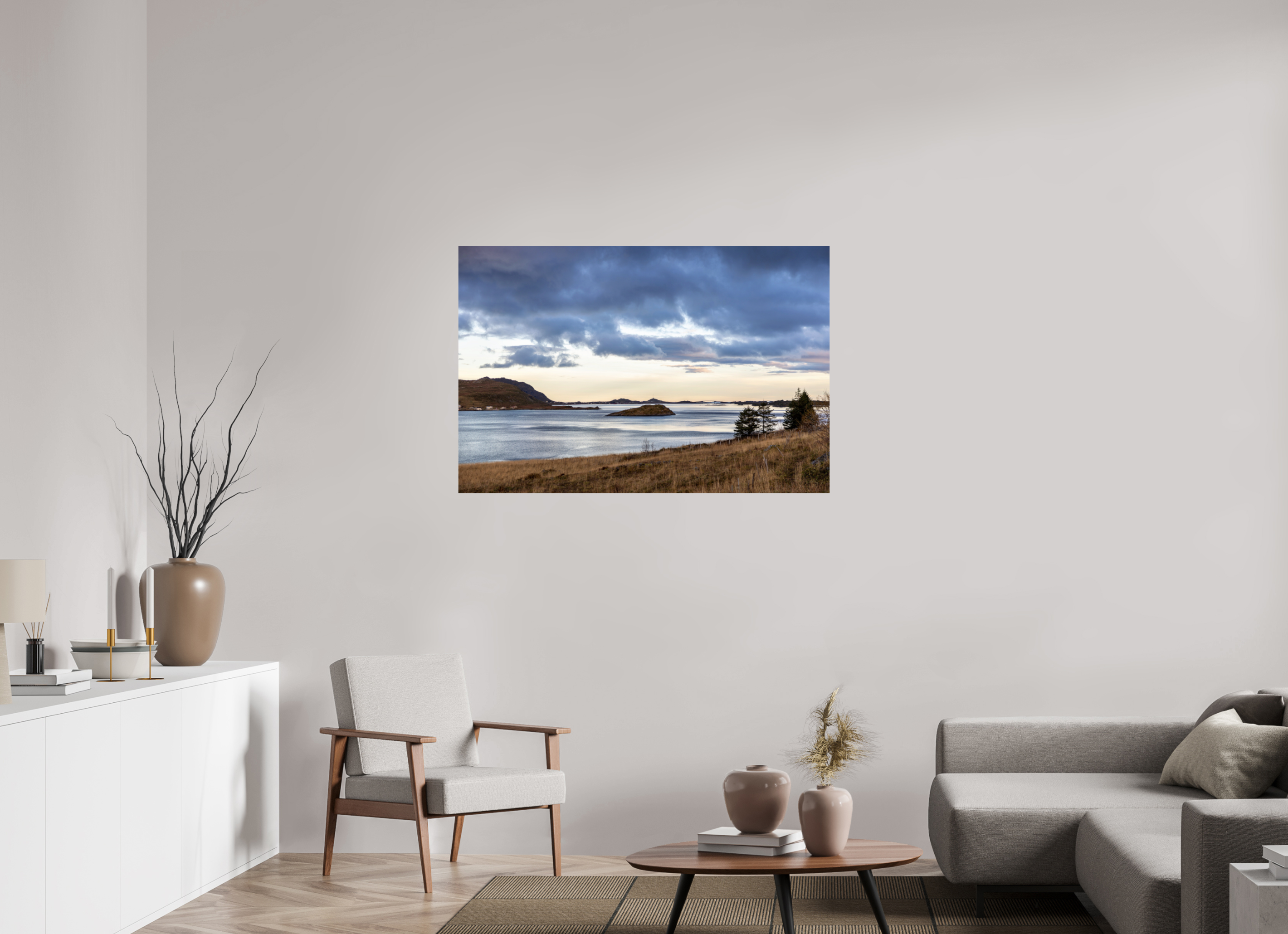 120 x 80 cm, Fine Art Print auf Alu-Dibond Evening Shore
