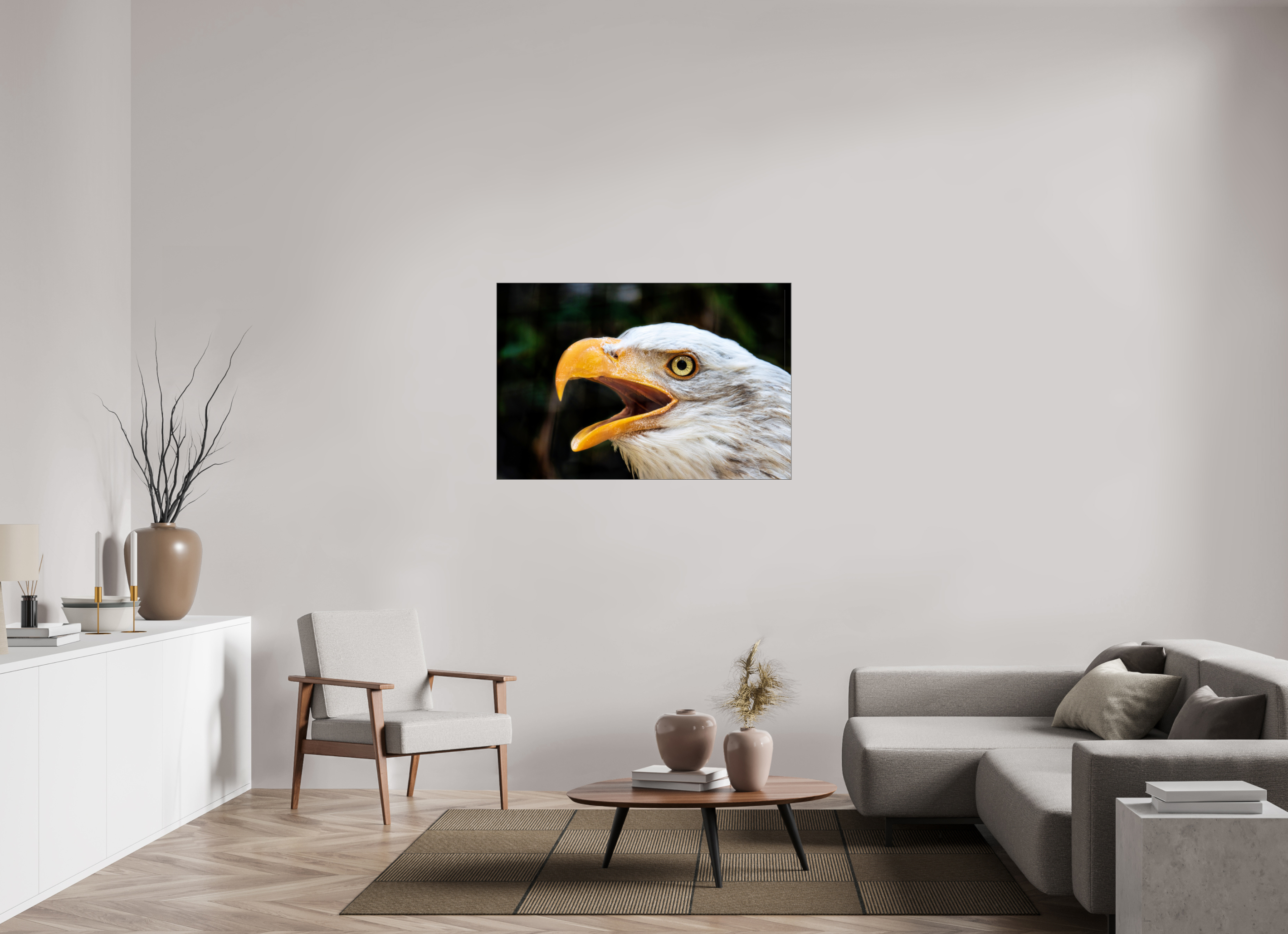 120 x 80 cm, Foto-Abzug hinter Acrylglas glänzend Majestic Call