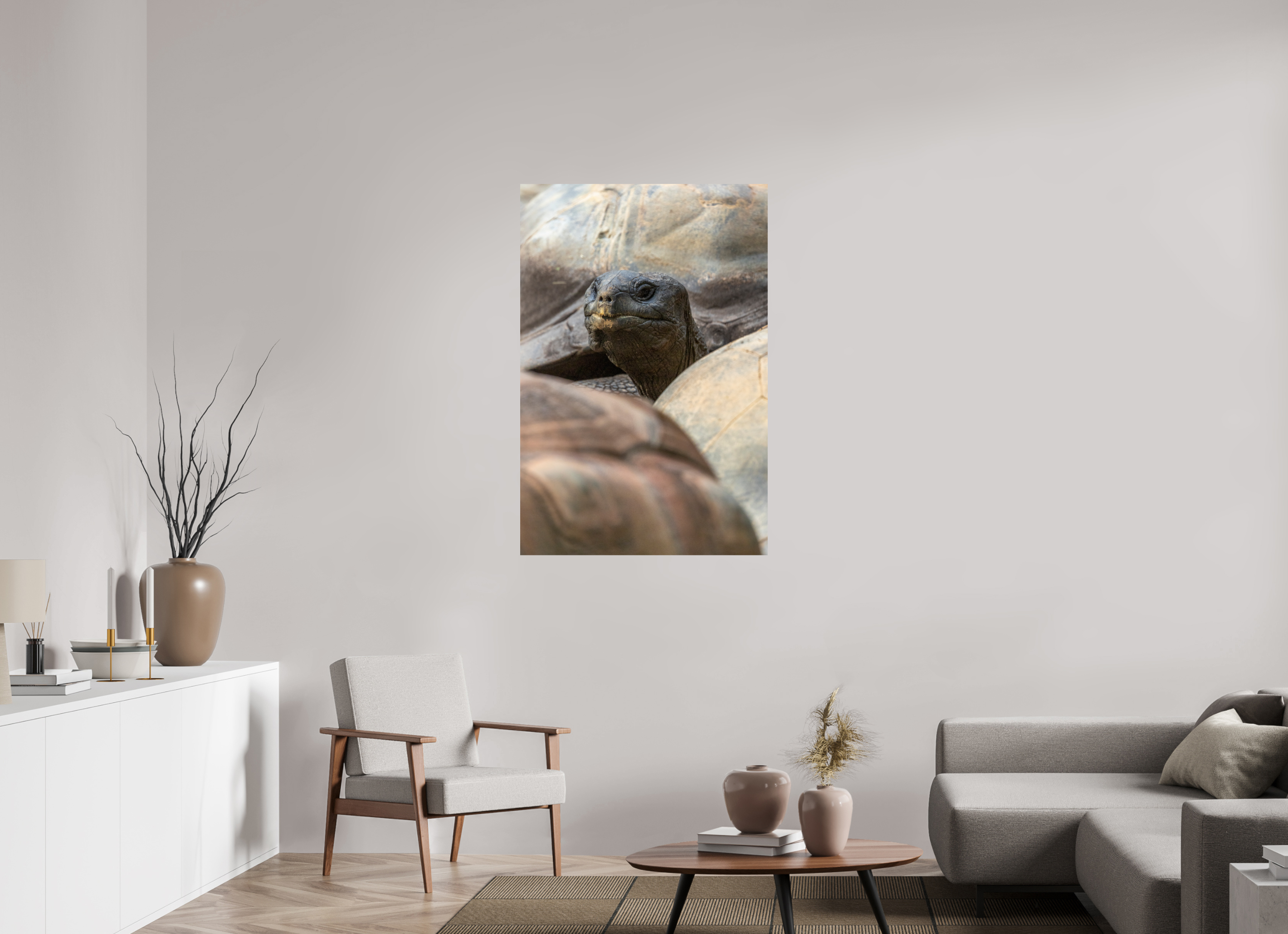 80 x 120 cm, Fine Art Print auf Alu-Dibond Peekaboo Giant