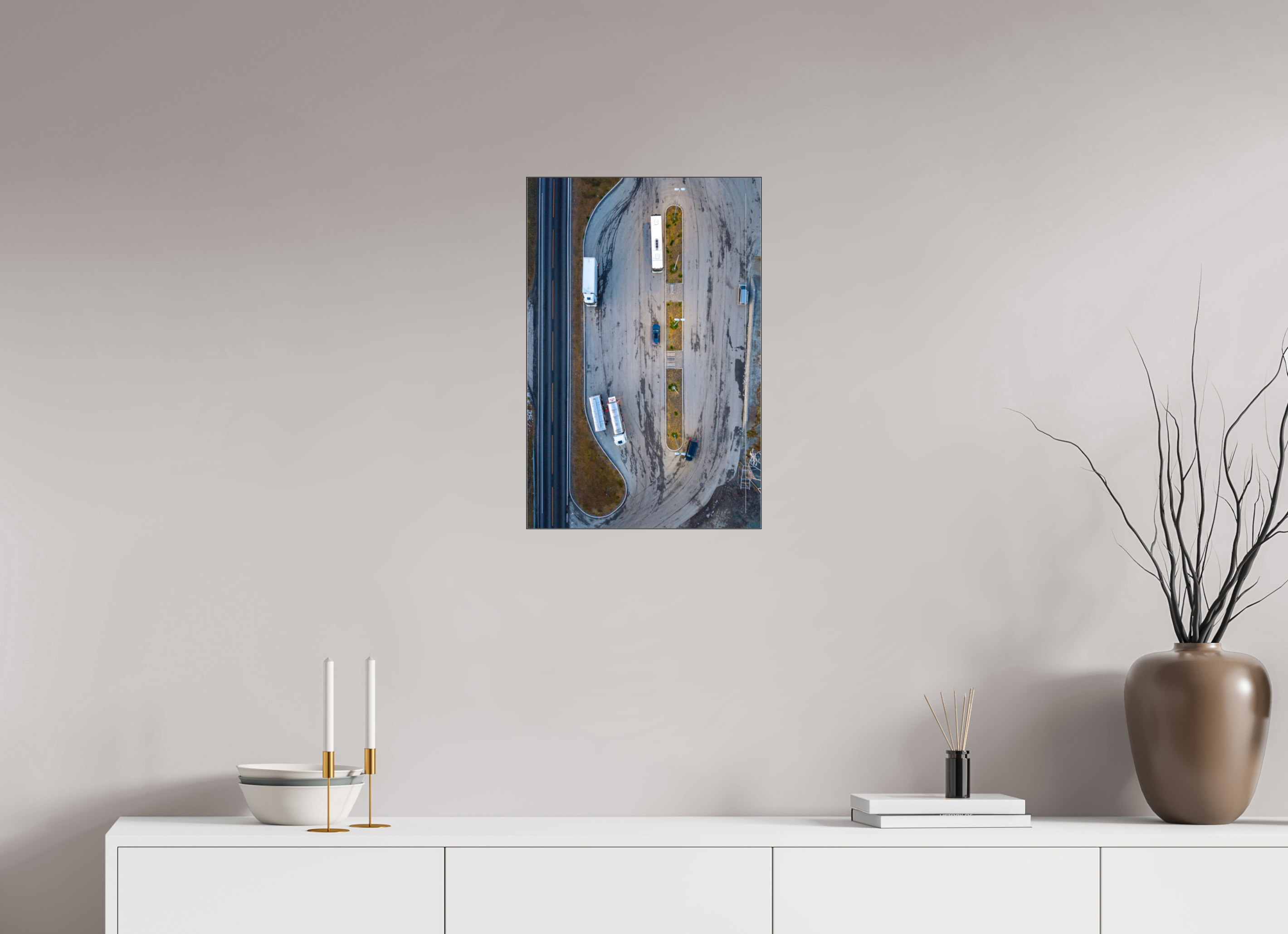 40 x 60 cm, Foto-Abzug hinter Acrylglas glänzend Pause from Above