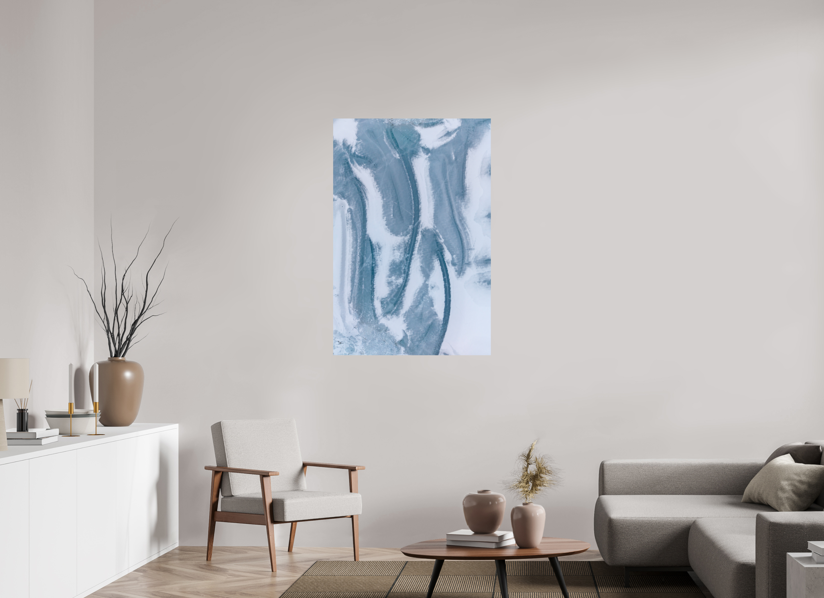 80 x 120 cm, Fine-Art Print Matt Ice Canvas