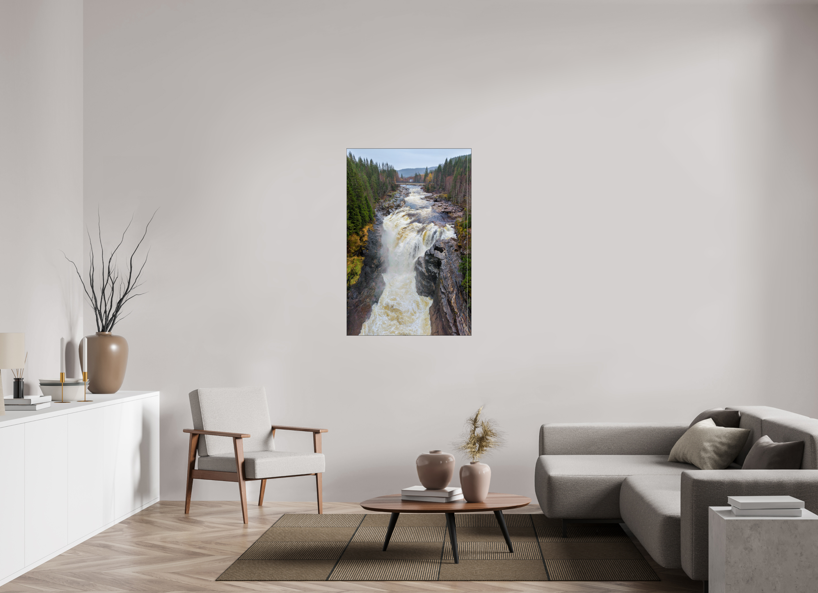 80 x 120 cm, Foto-Abzug hinter Acrylglas glänzend Forest Falls