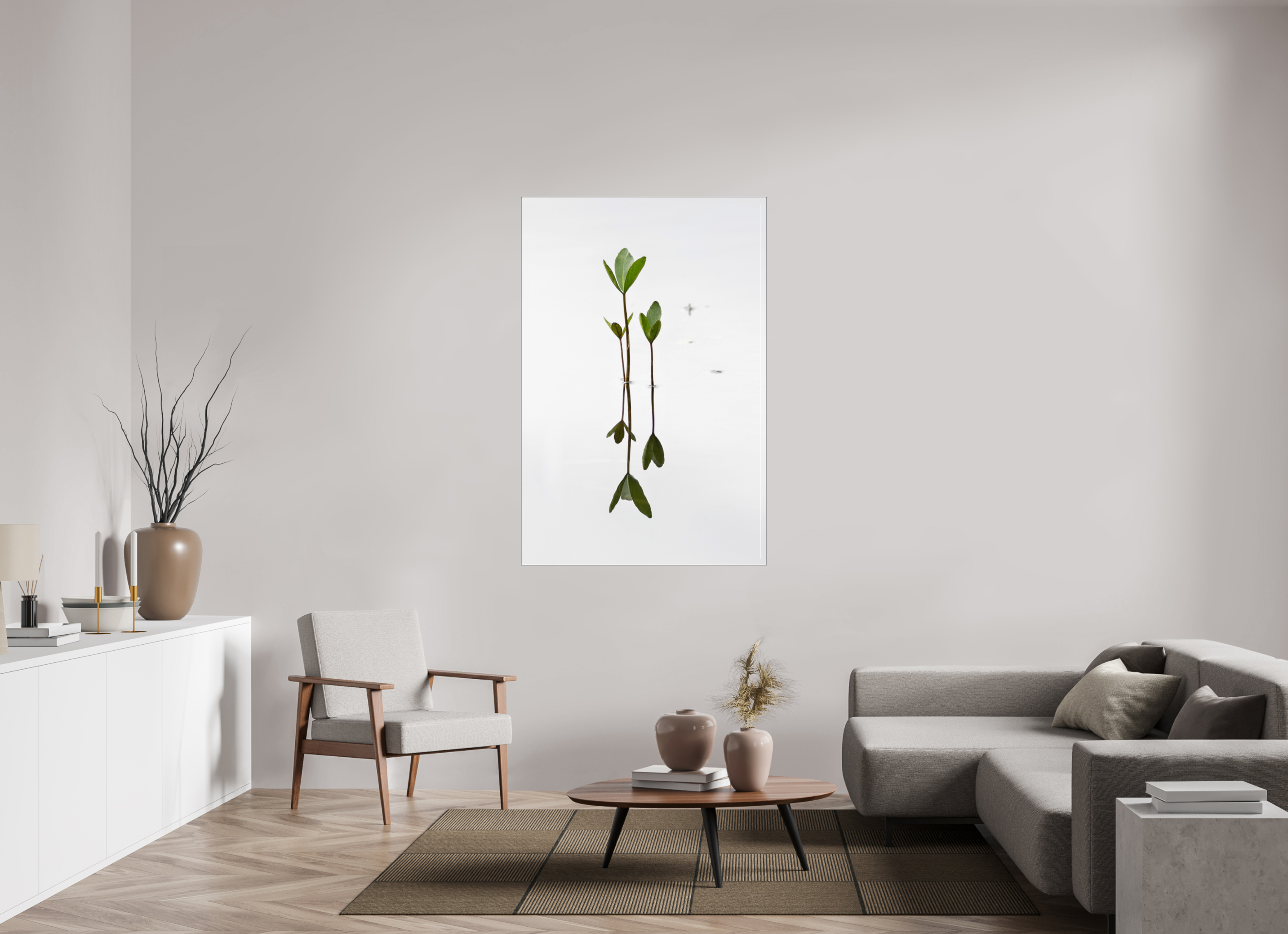 100 x 150 cm, Foto-Abzug hinter Acrylglas glänzend Silent Trio