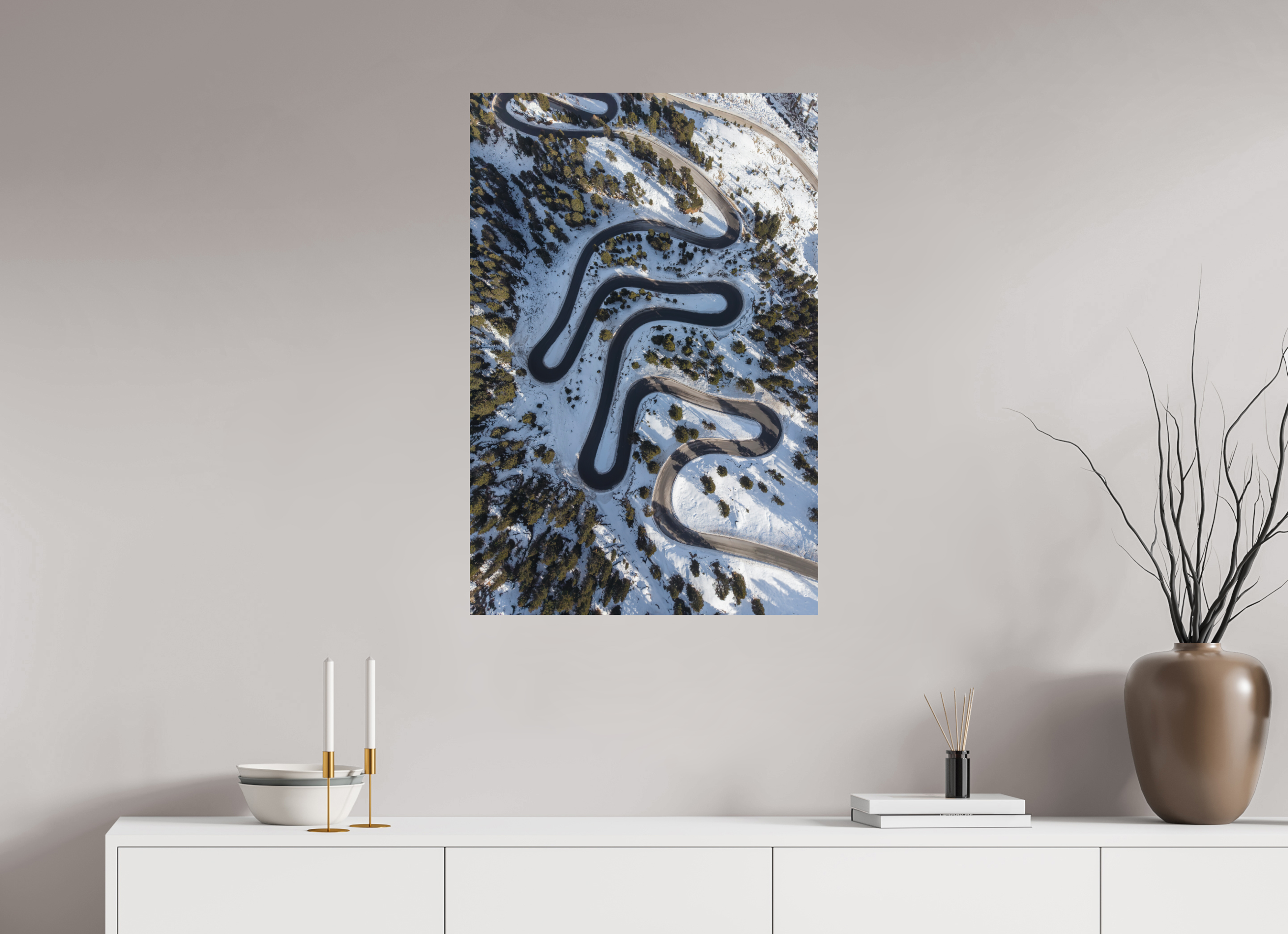 60 x 90 cm, Fine-Art Print Matt Winding Through Winter