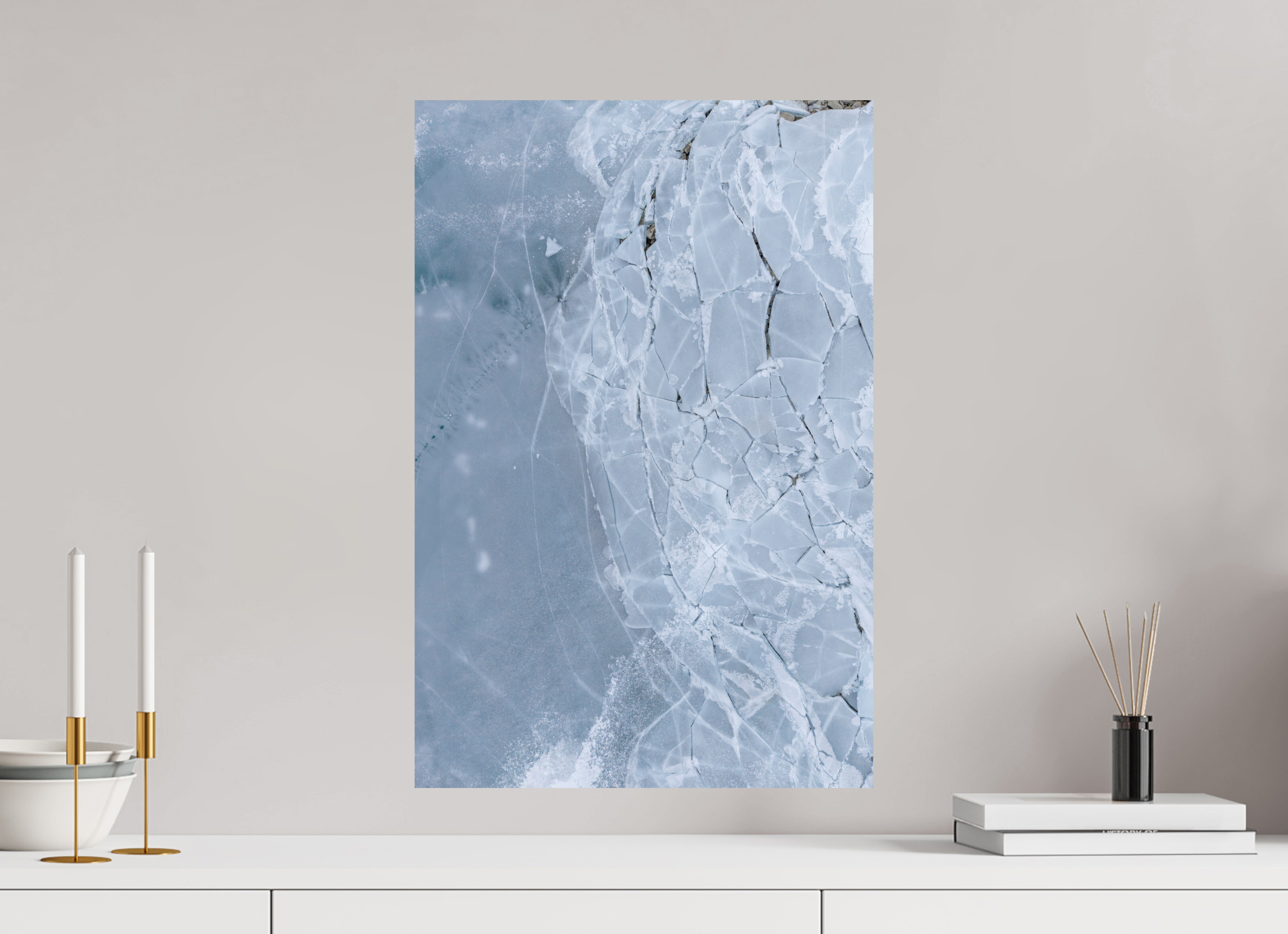 40 x 60 cm, Fine Art Print auf Alu-Dibond Shattered Surface