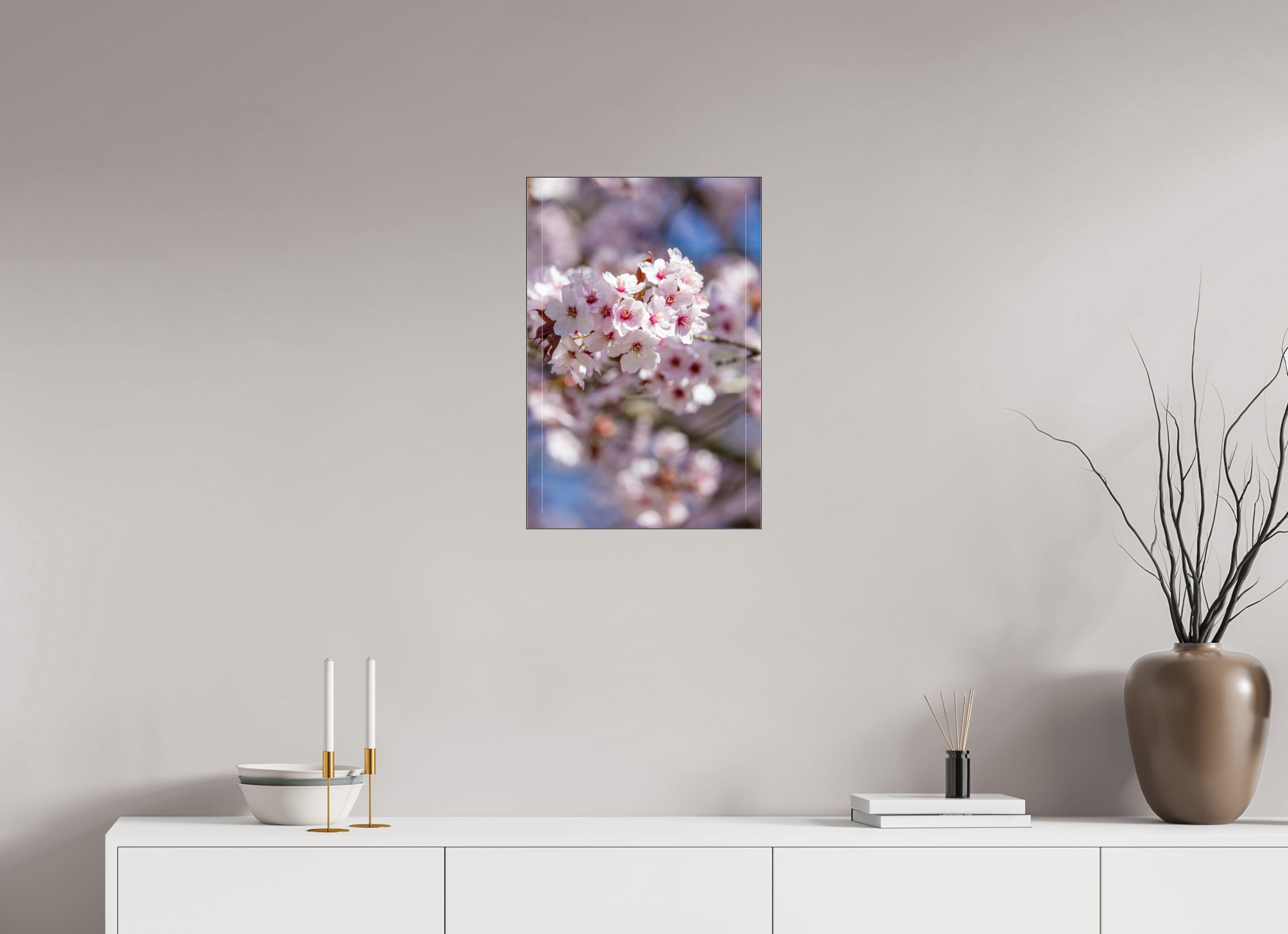 40 x 60 cm, Foto-Abzug hinter Acrylglas glänzend Cherry Blossom