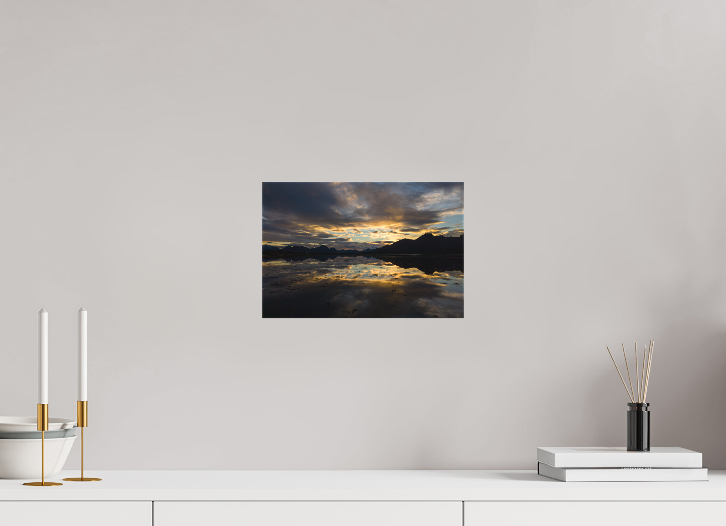 30 x 20 cm, Leinwand Golden Mirror