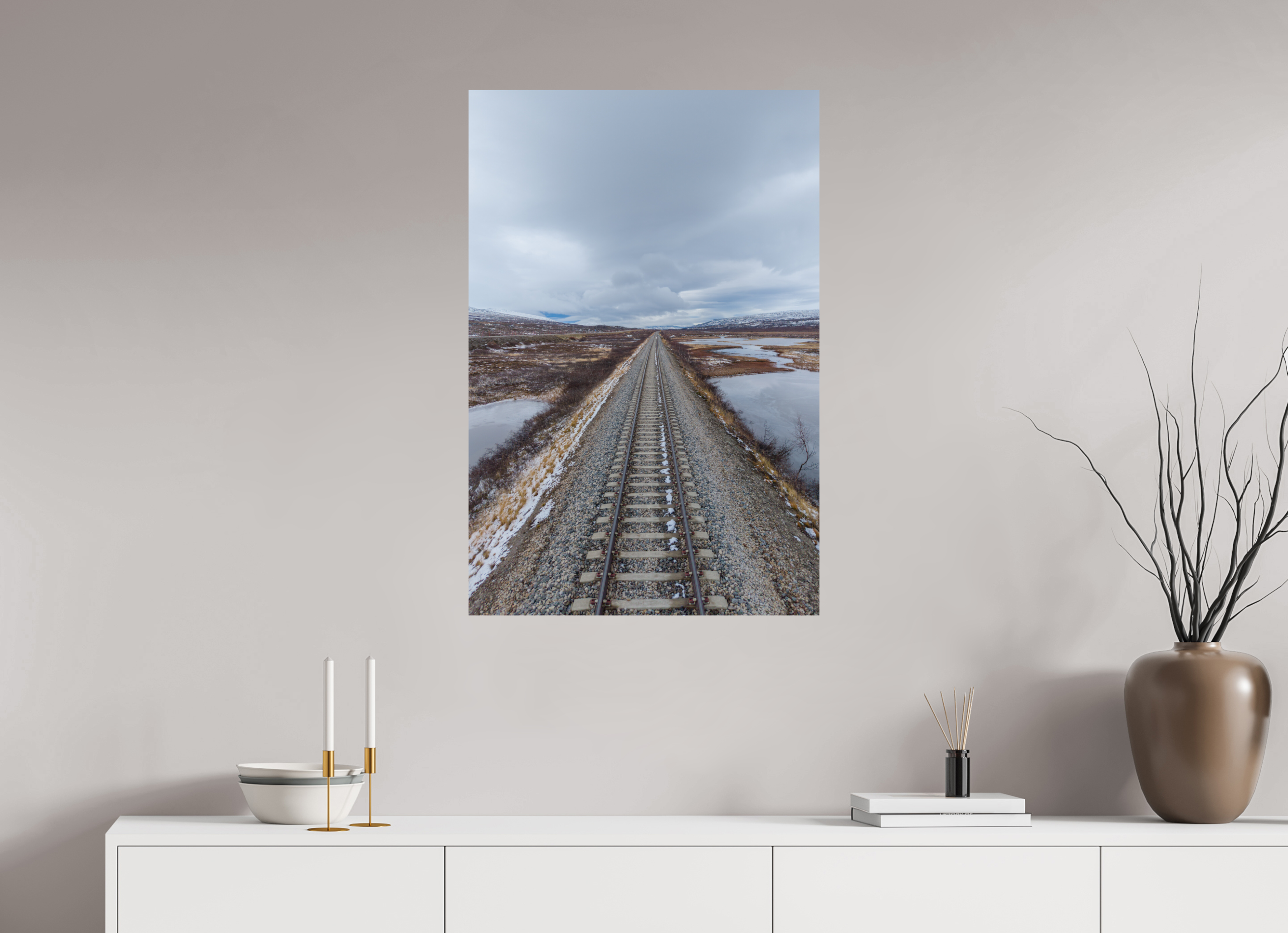60 x 90 cm, Fine Art Print auf Alu-Dibond Endless Tracks