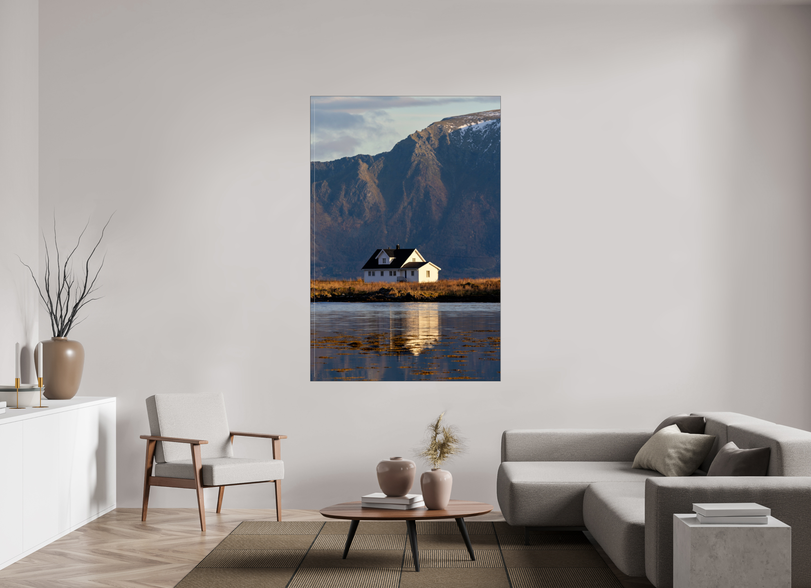 120 x 180 cm, Foto-Abzug hinter Acrylglas glänzend House by the Sea