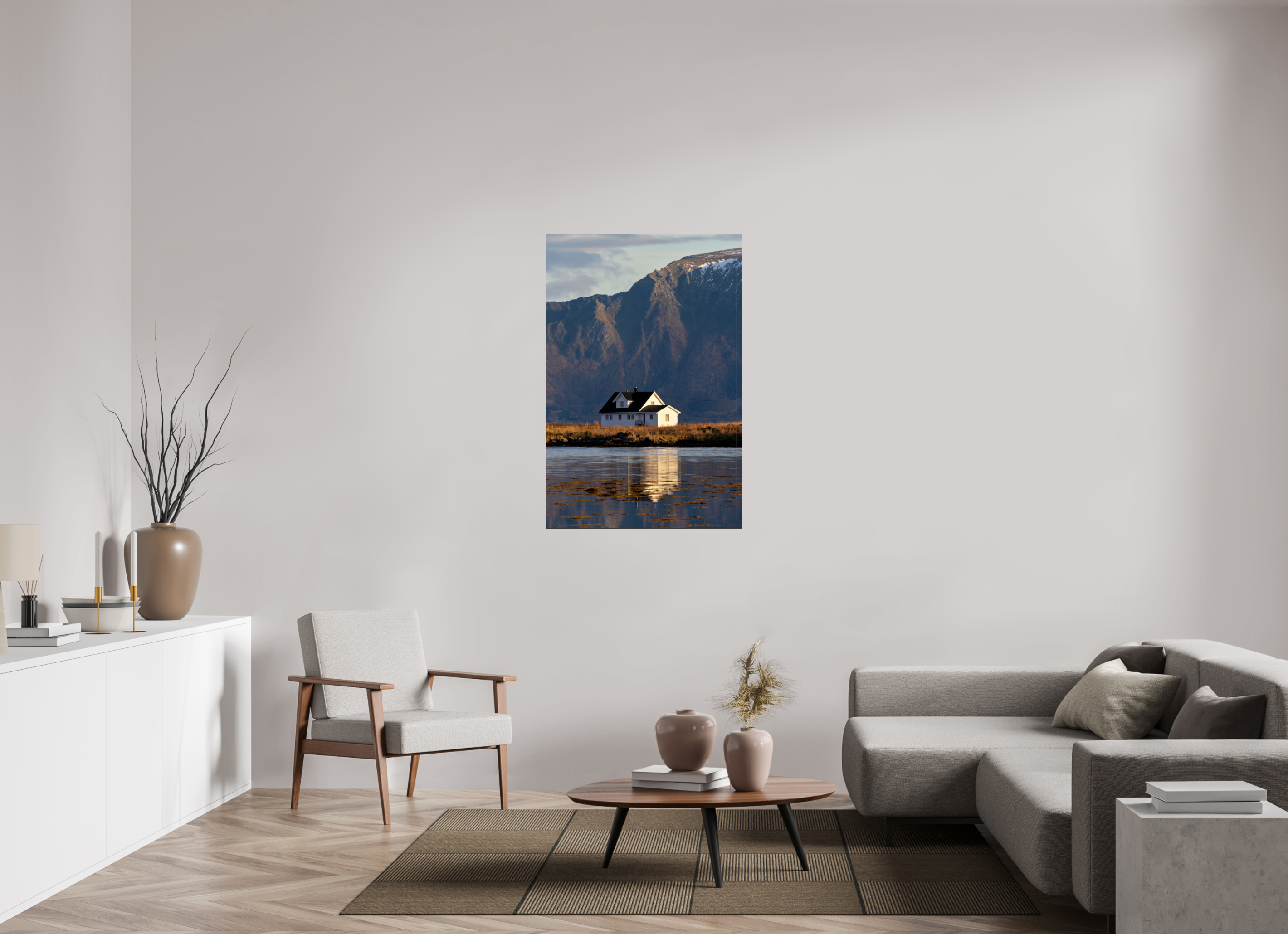 80 x 120 cm, Foto-Abzug hinter Acrylglas glänzend House by the Sea