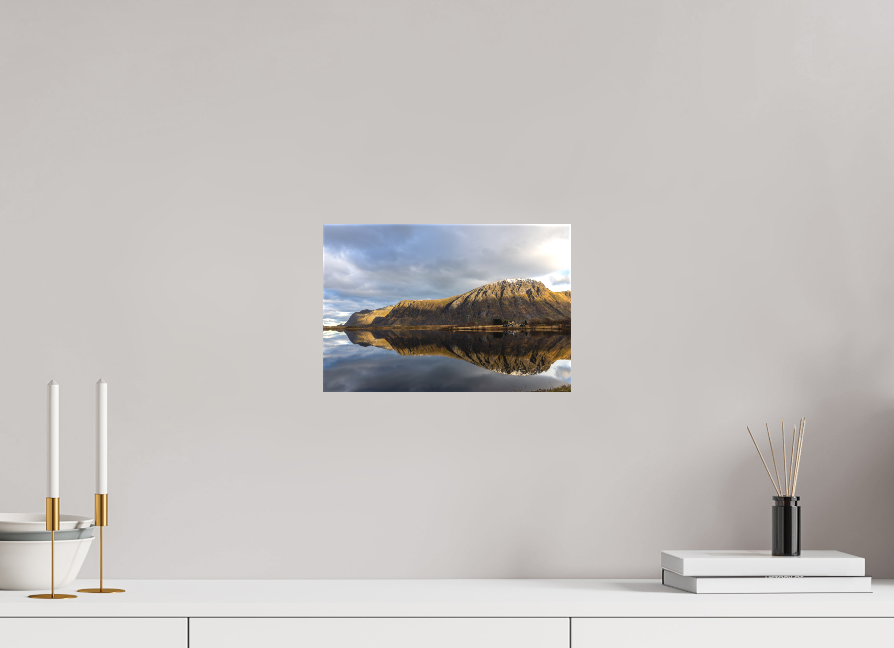 30 x 20 cm, Leinwand Mirror Mountains