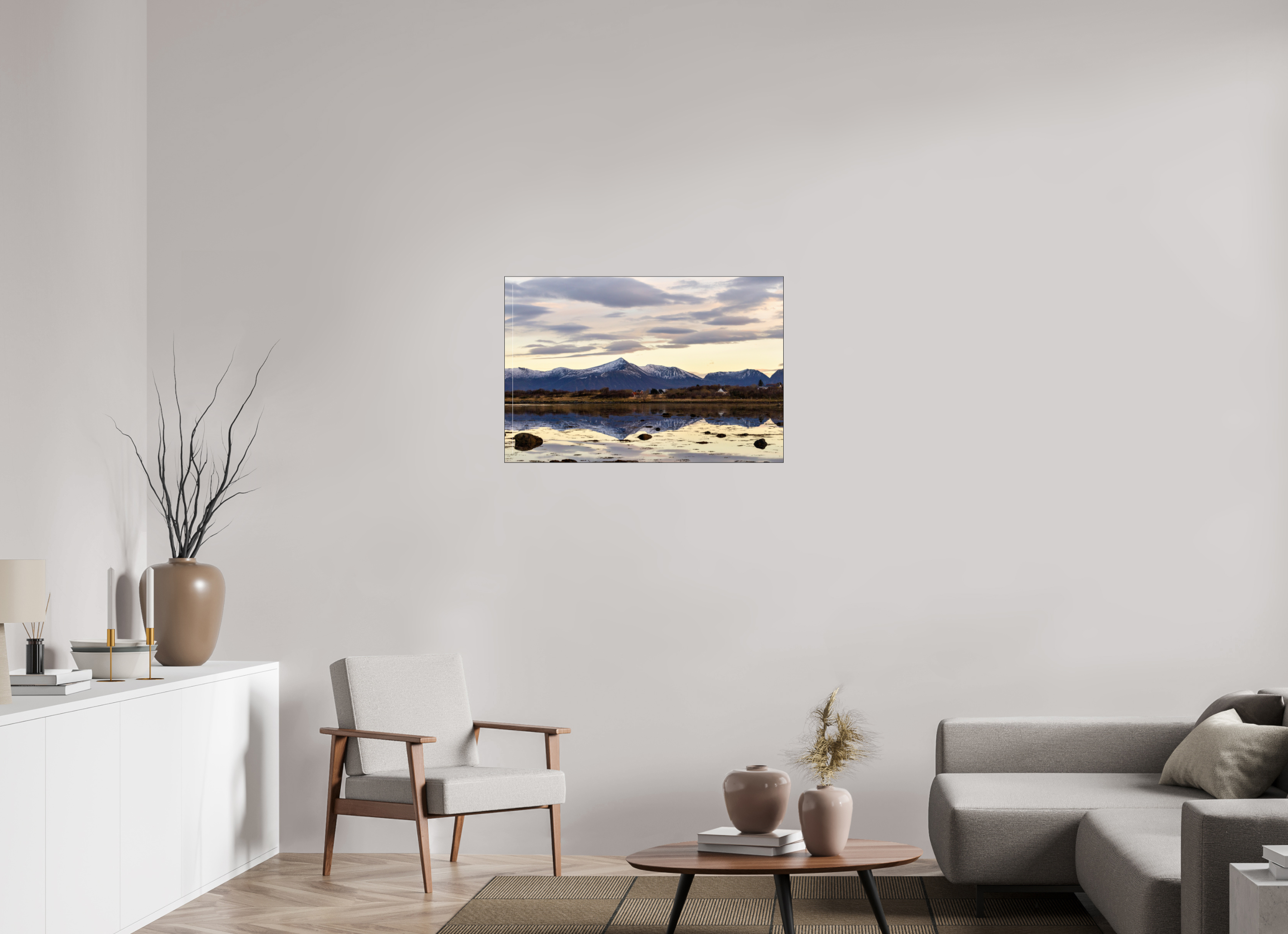 90 x 60 cm, Foto-Abzug hinter Acrylglas glänzend Calm Horizon