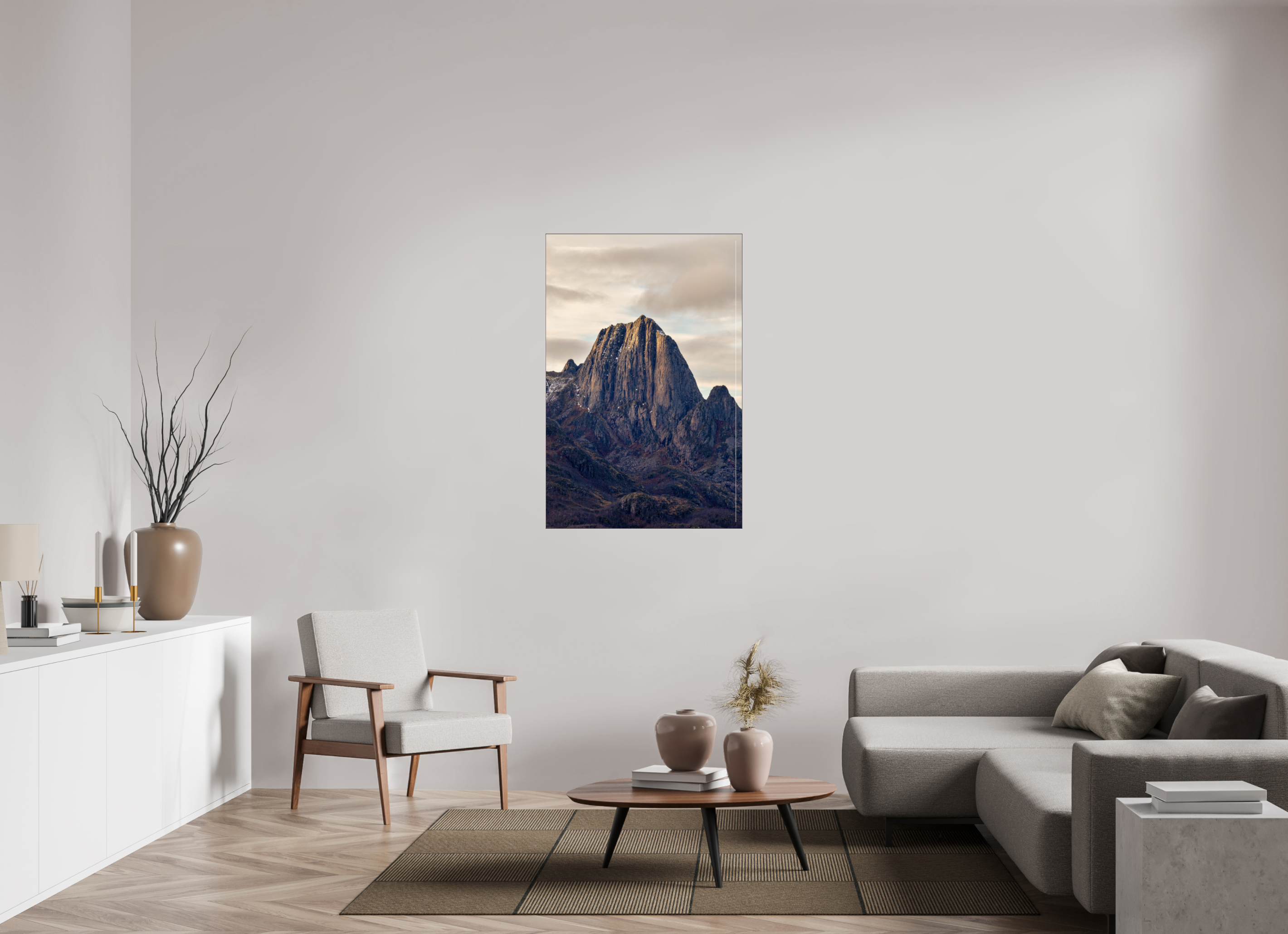 80 x 120 cm, Foto-Abzug hinter Acrylglas glänzend Summit Glow