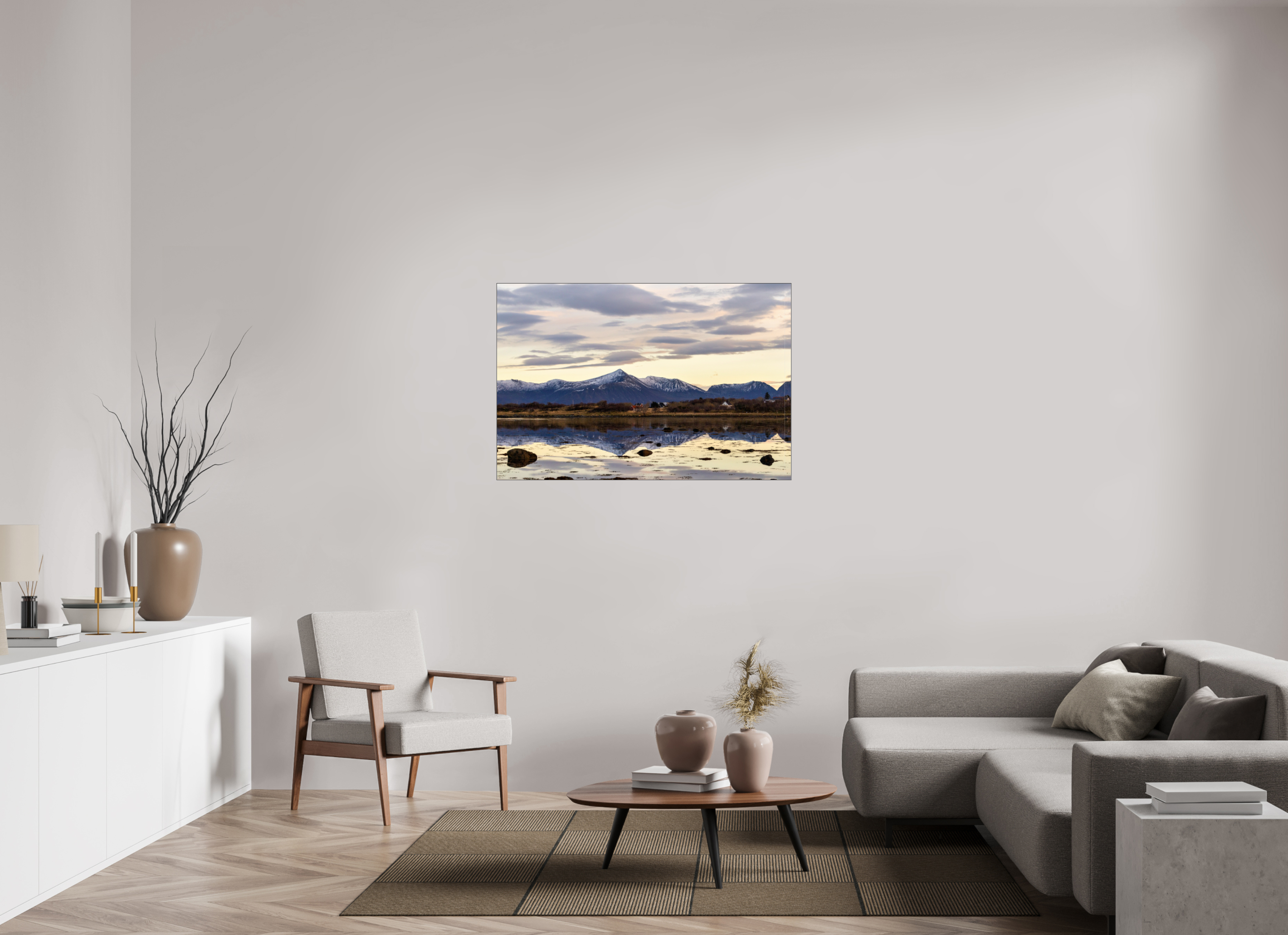 120 x 80 cm, Foto-Abzug hinter Acrylglas glänzend Calm Horizon