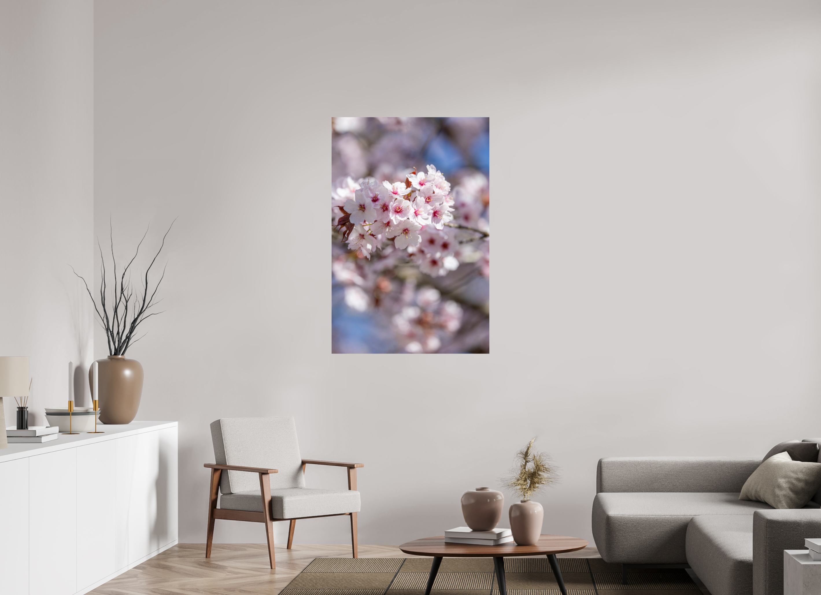 80 x 120 cm, Fine Art Print auf Alu-Dibond Cherry Blossom