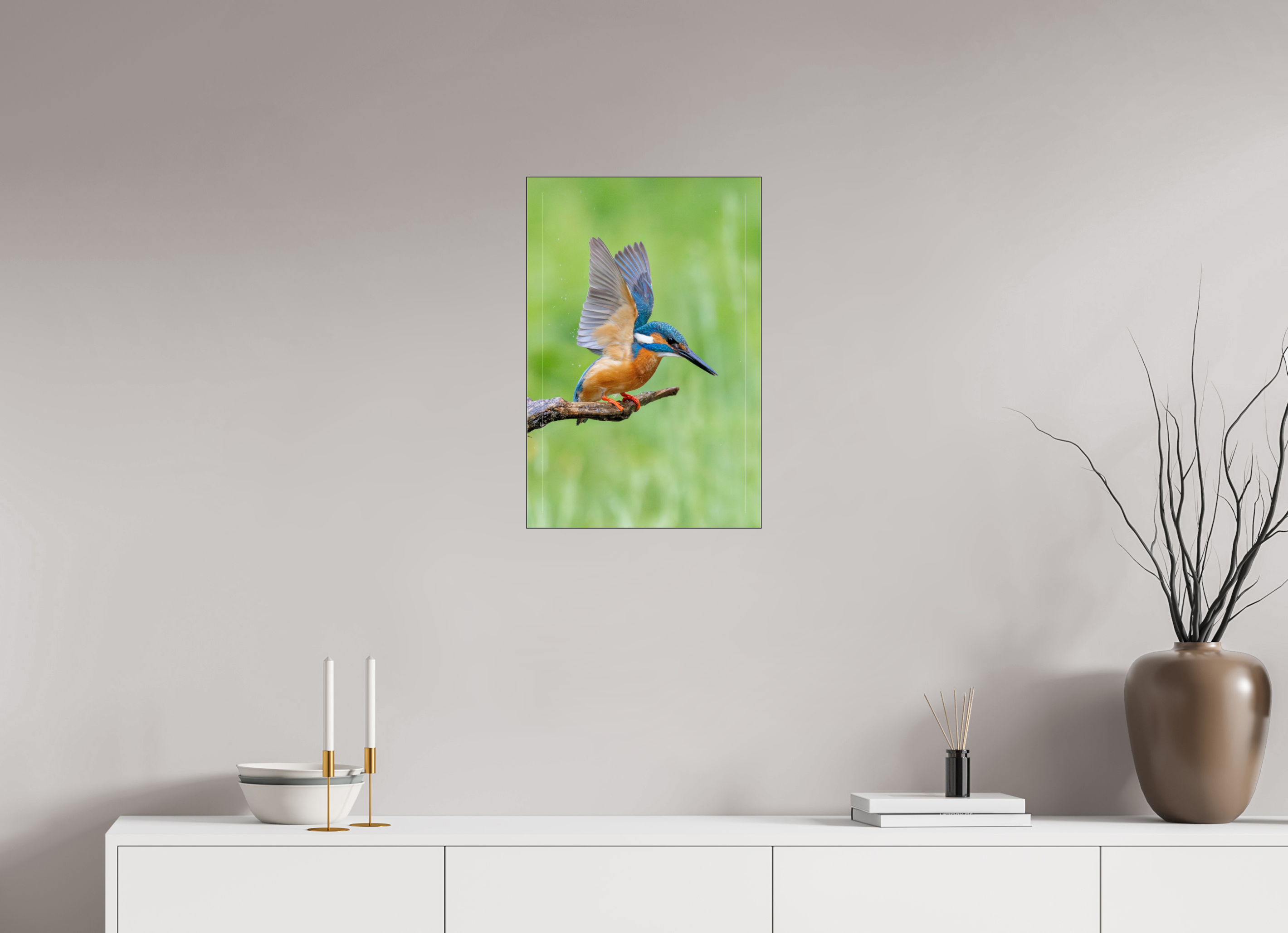 40 x 60 cm, Foto-Abzug hinter Acrylglas glänzend Emerald Wings