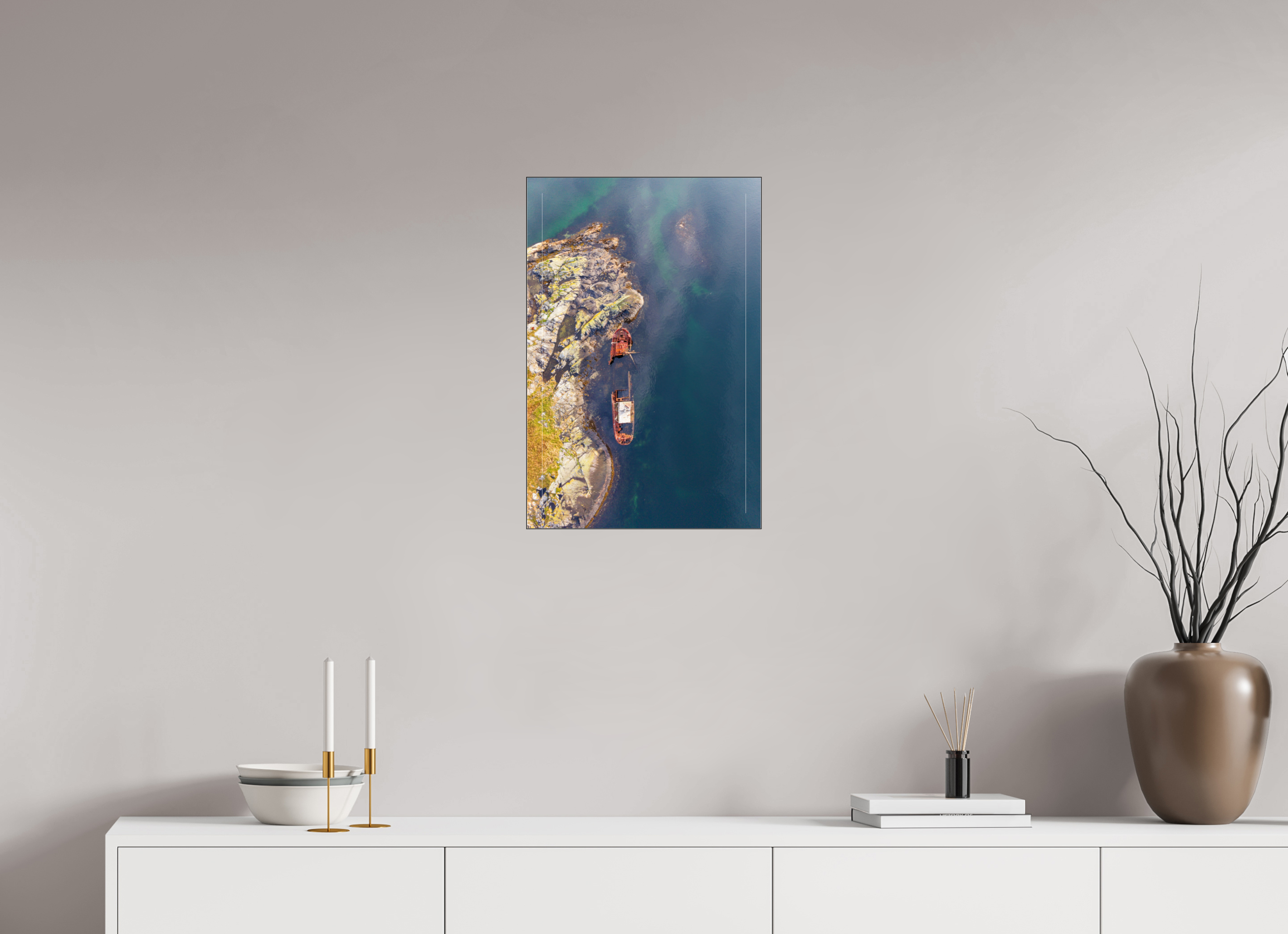 40 x 60 cm, Foto-Abzug hinter Acrylglas glänzend Coastal Relic
