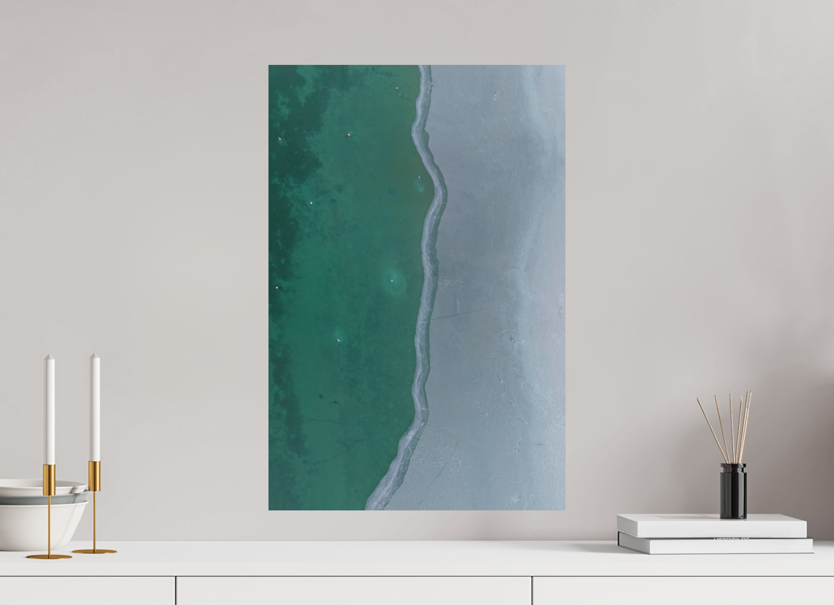 40 x 60 cm, Fine Art Print auf Alu-Dibond Frozen Divide
