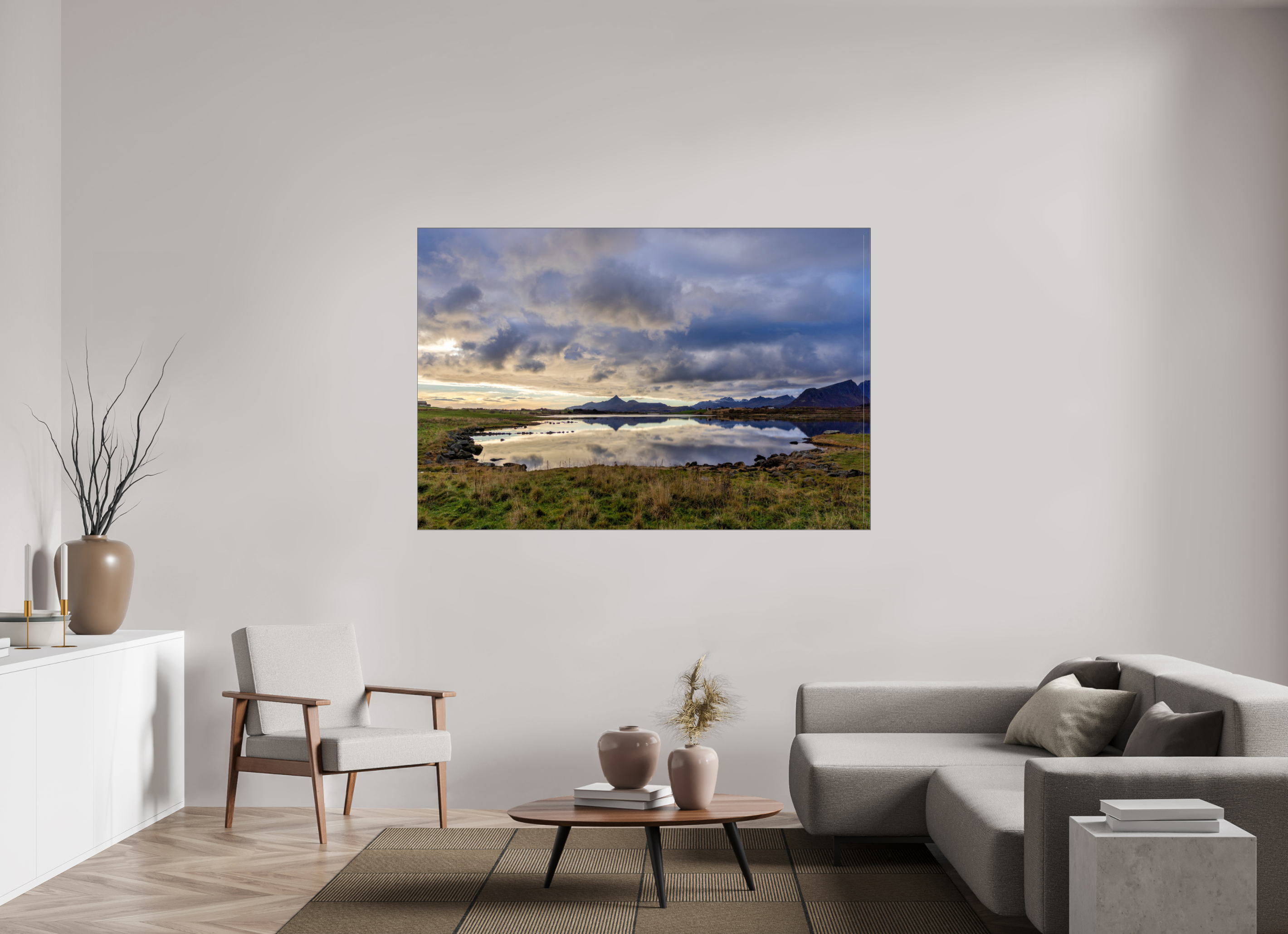 180 x 120 cm, Foto-Abzug hinter Acrylglas glänzend Twilight Reflection