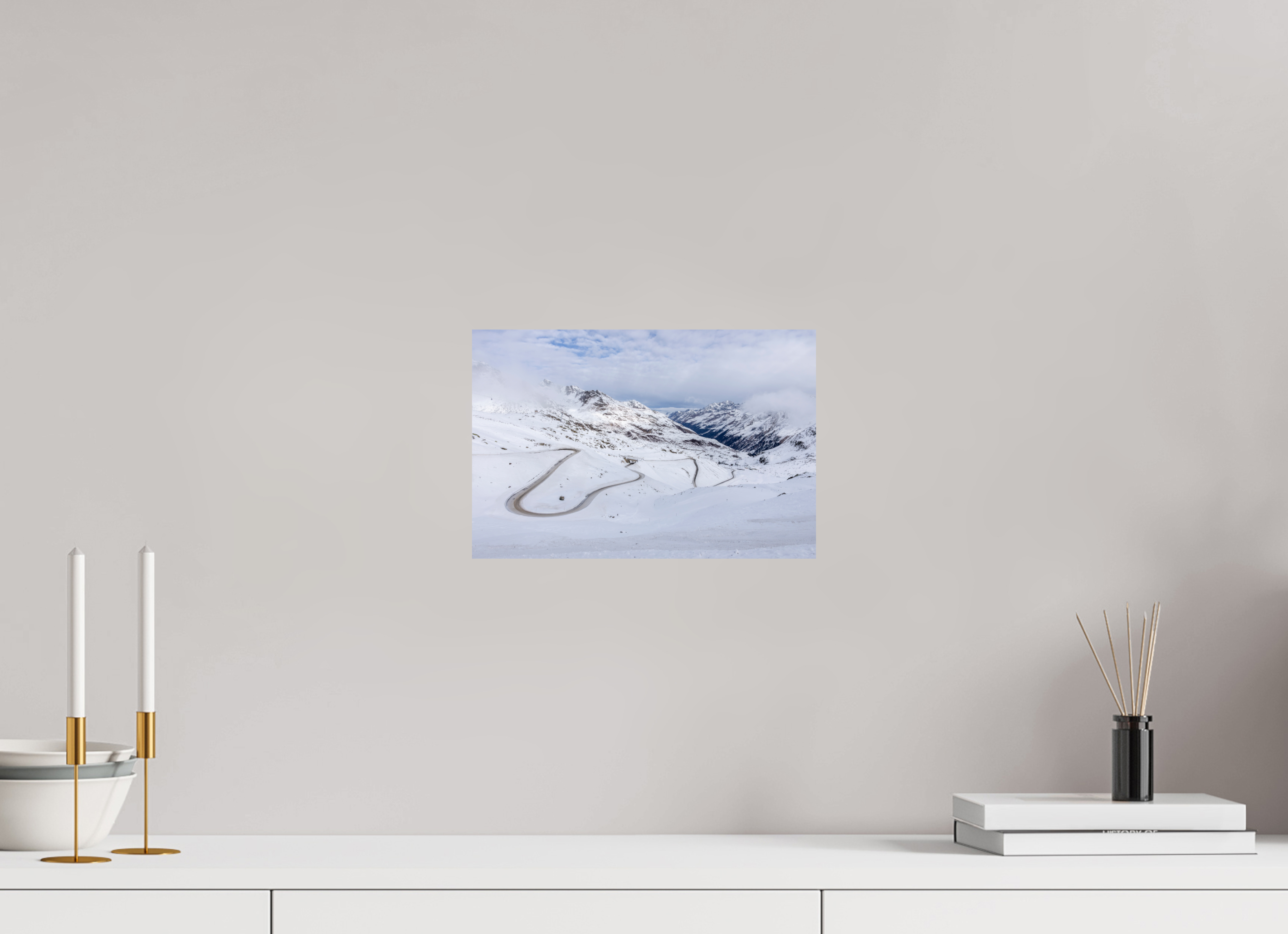 30 x 20 cm, Fine Art Print auf Alu-Dibond Frozen Route