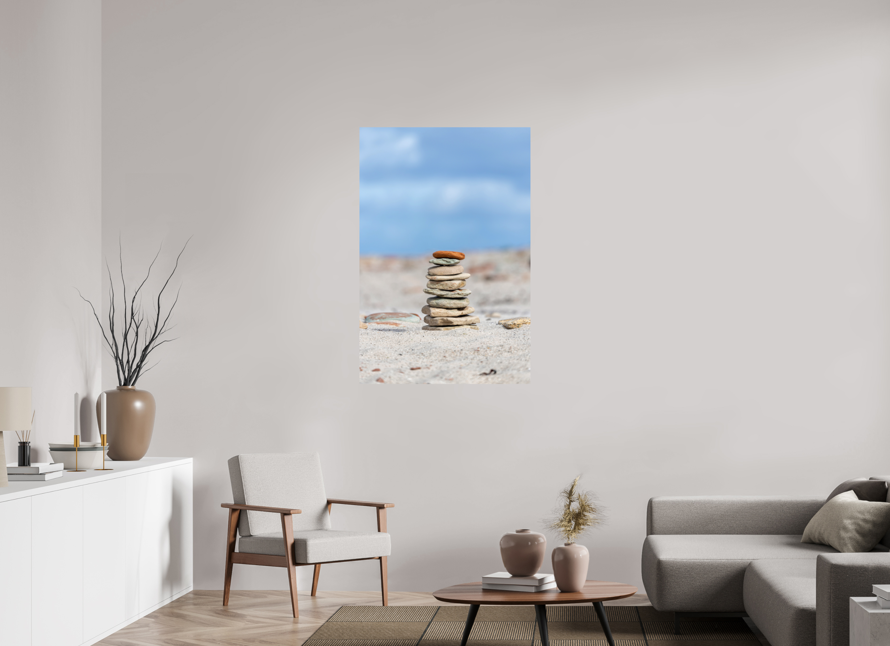 80 x 120 cm, Fine Art Print auf Alu-Dibond Stones of Serenity