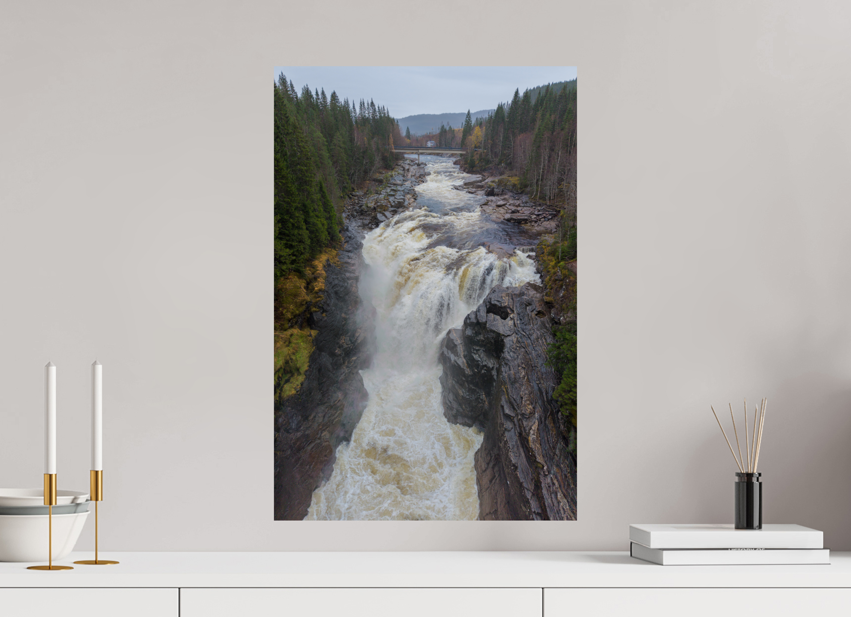 40 x 60 cm, Fine Art Print auf Alu-Dibond Forest Falls