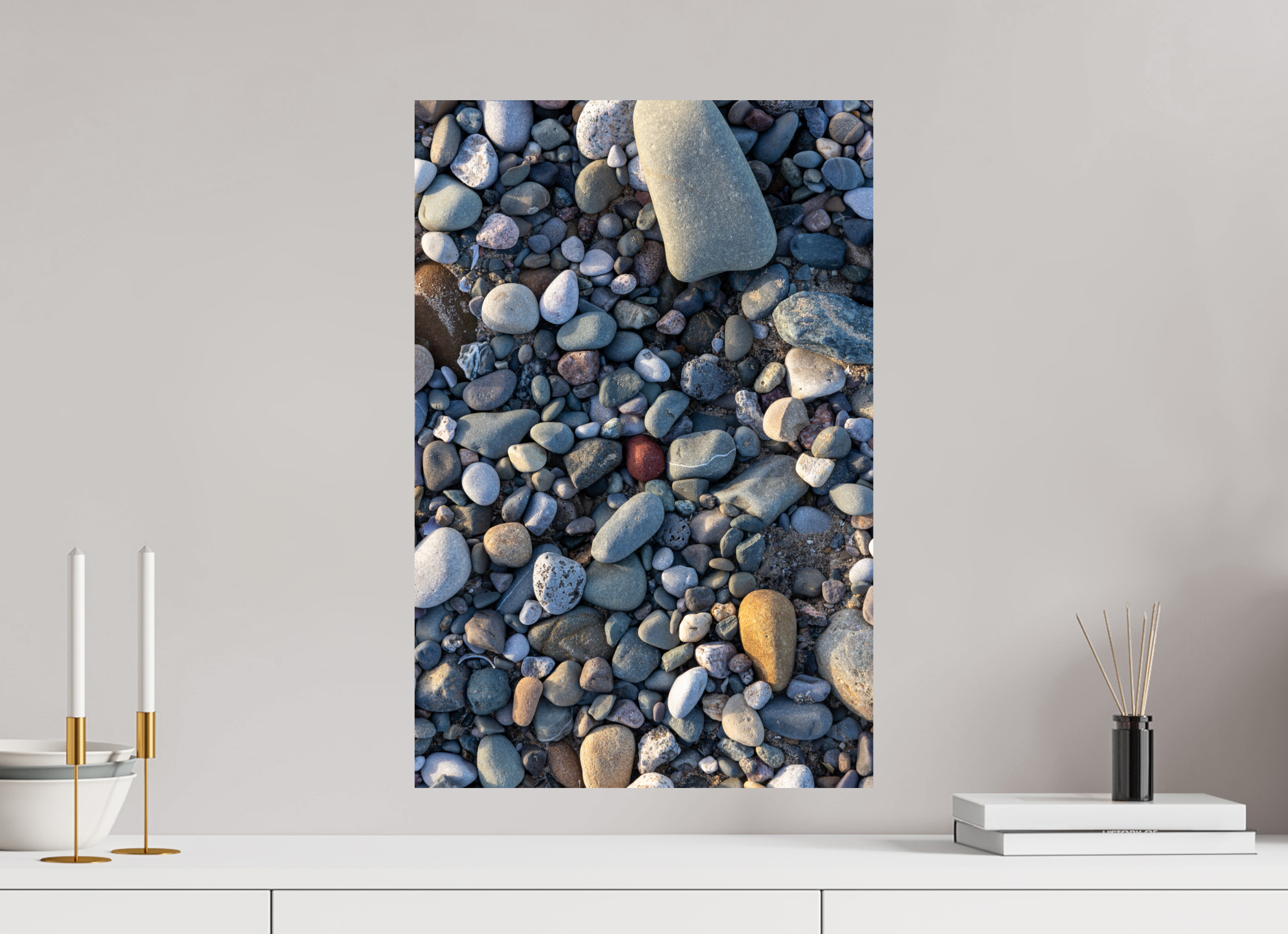 40 x 60 cm, Fine Art Print auf Alu-Dibond Shore of Stones