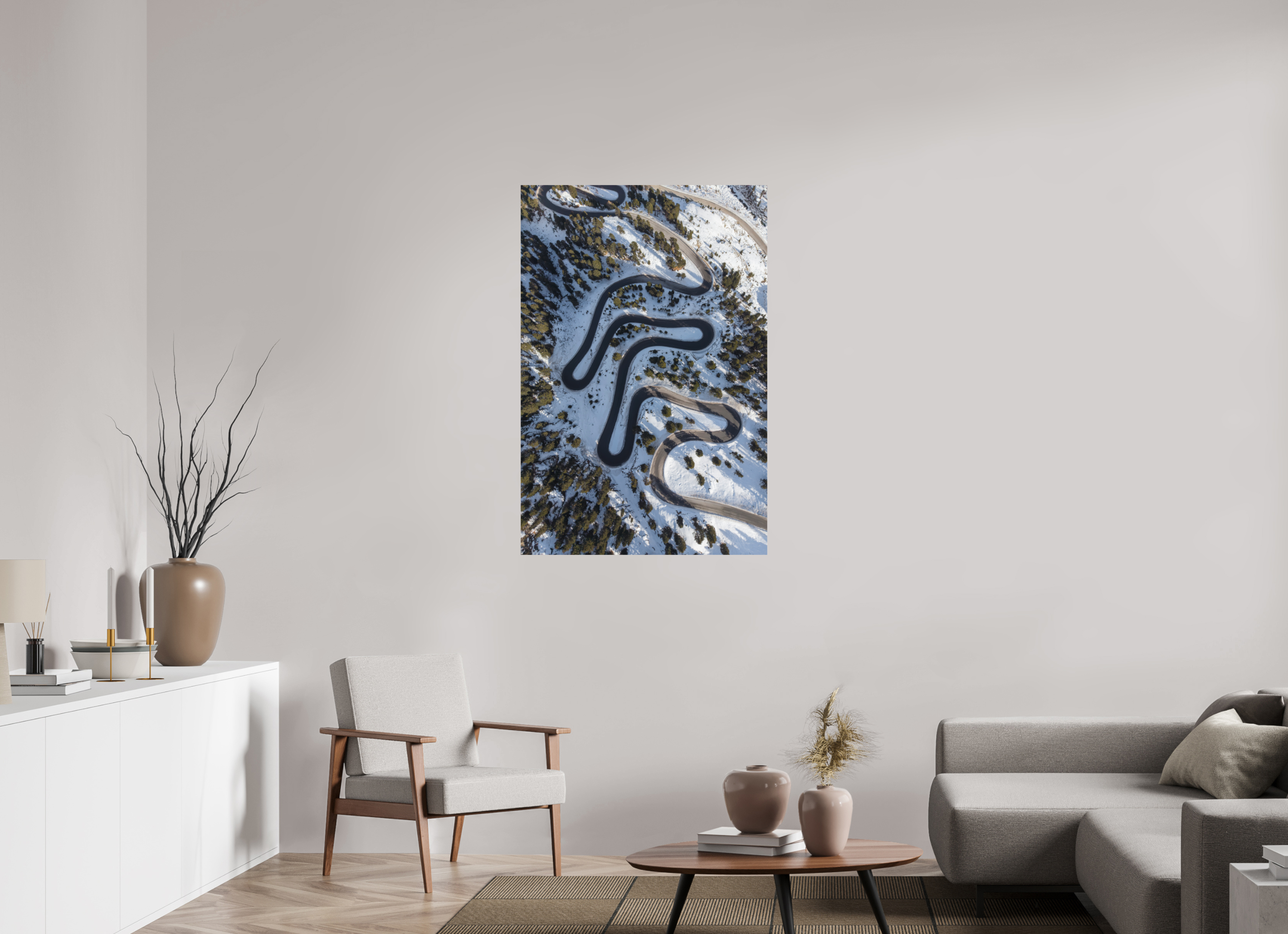 80 x 120 cm, Fine-Art Print Matt Winding Through Winter