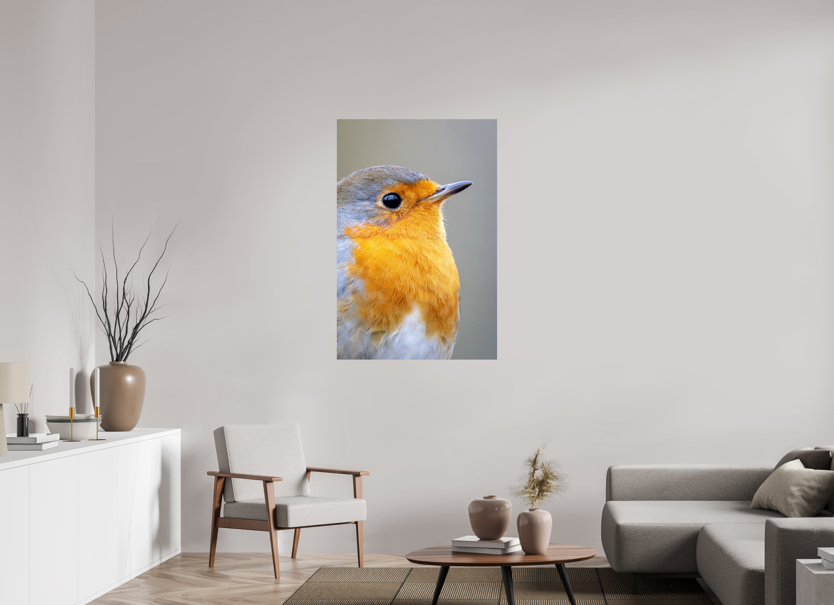 80 x 120 cm, Fine Art Print auf Alu-Dibond Robin Portrait