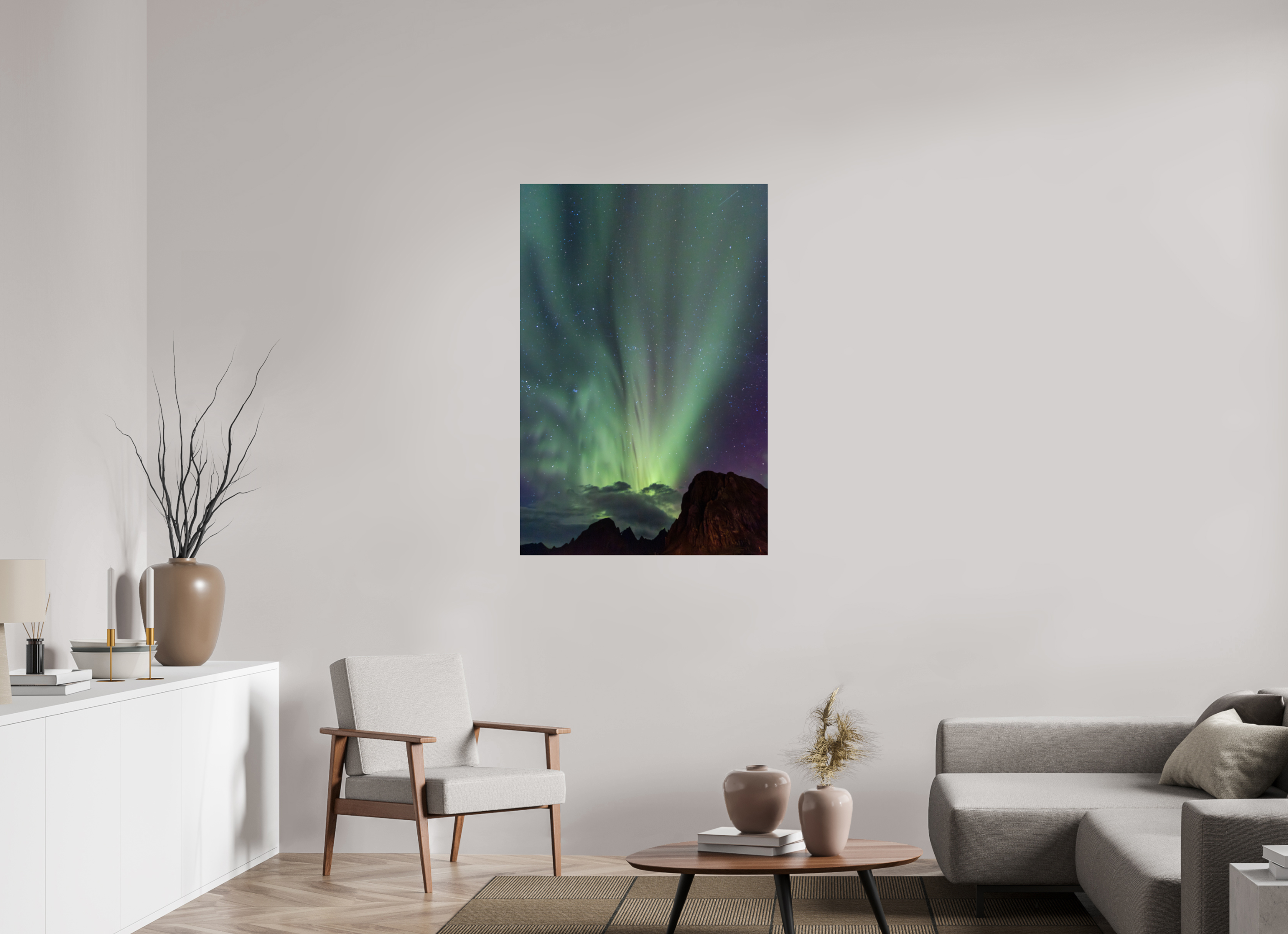 80 x 120 cm, Fine Art Print auf Alu-Dibond Polar Nights