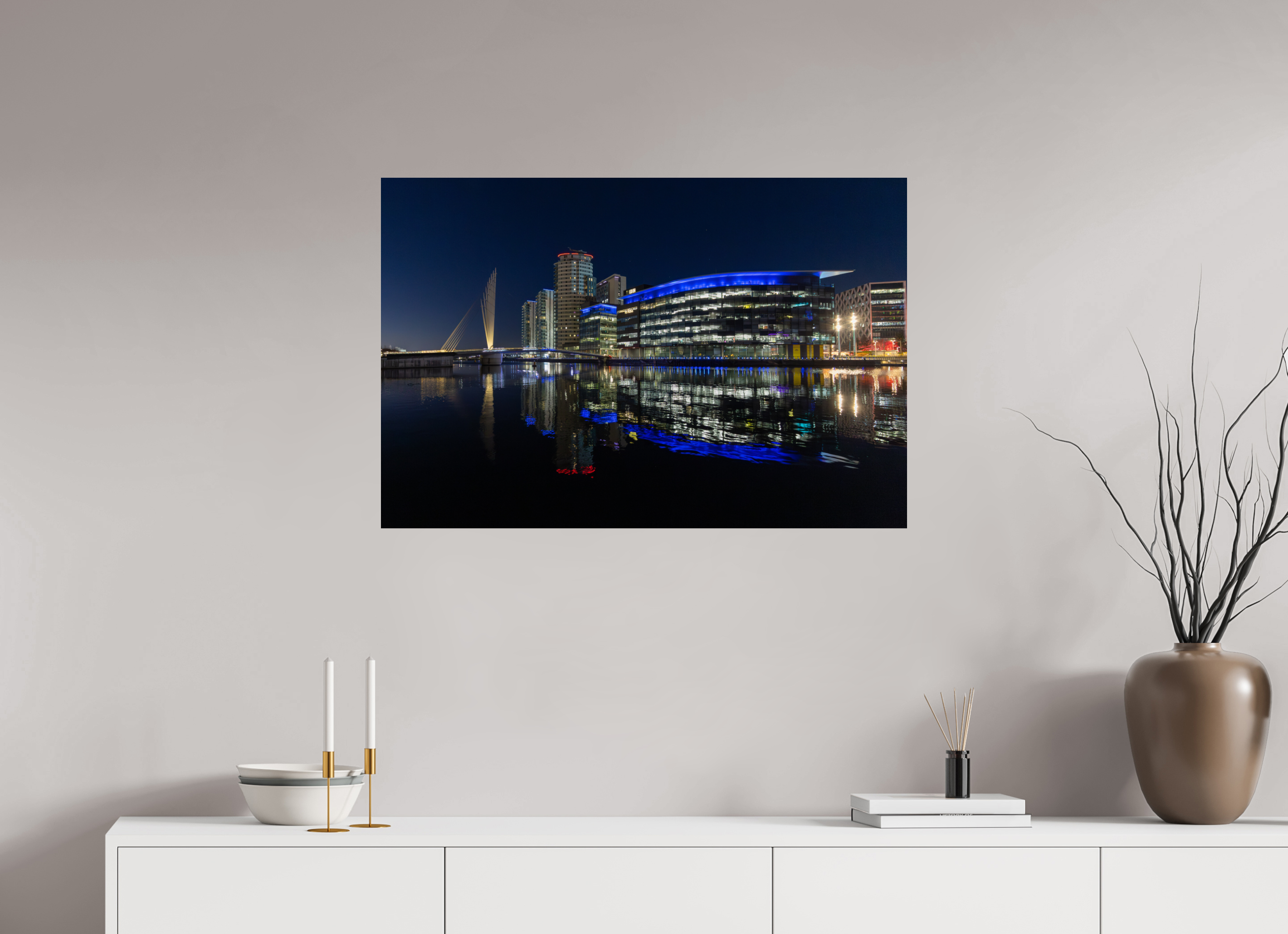 90 x 60 cm, Fine Art Print auf Alu-Dibond City After Dark