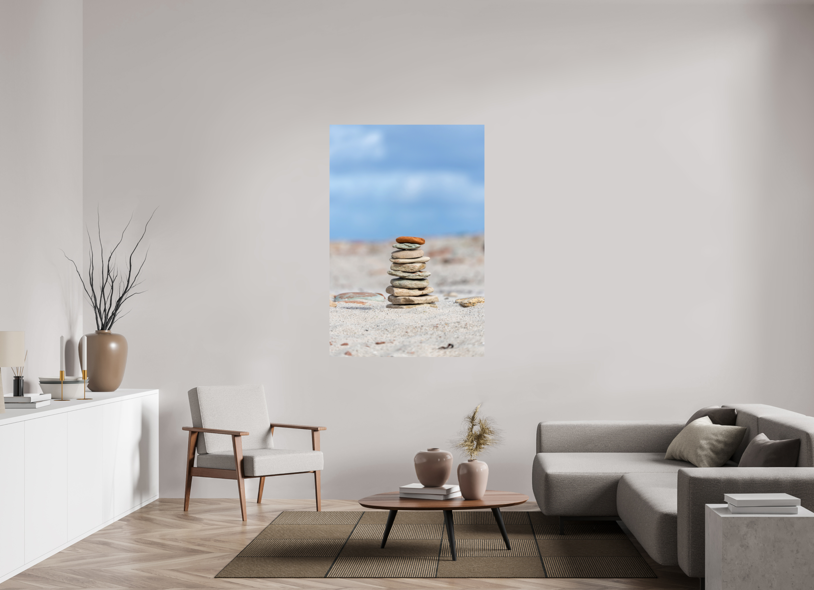 100 x 150 cm, Fine Art Print auf Alu-Dibond Stones of Serenity