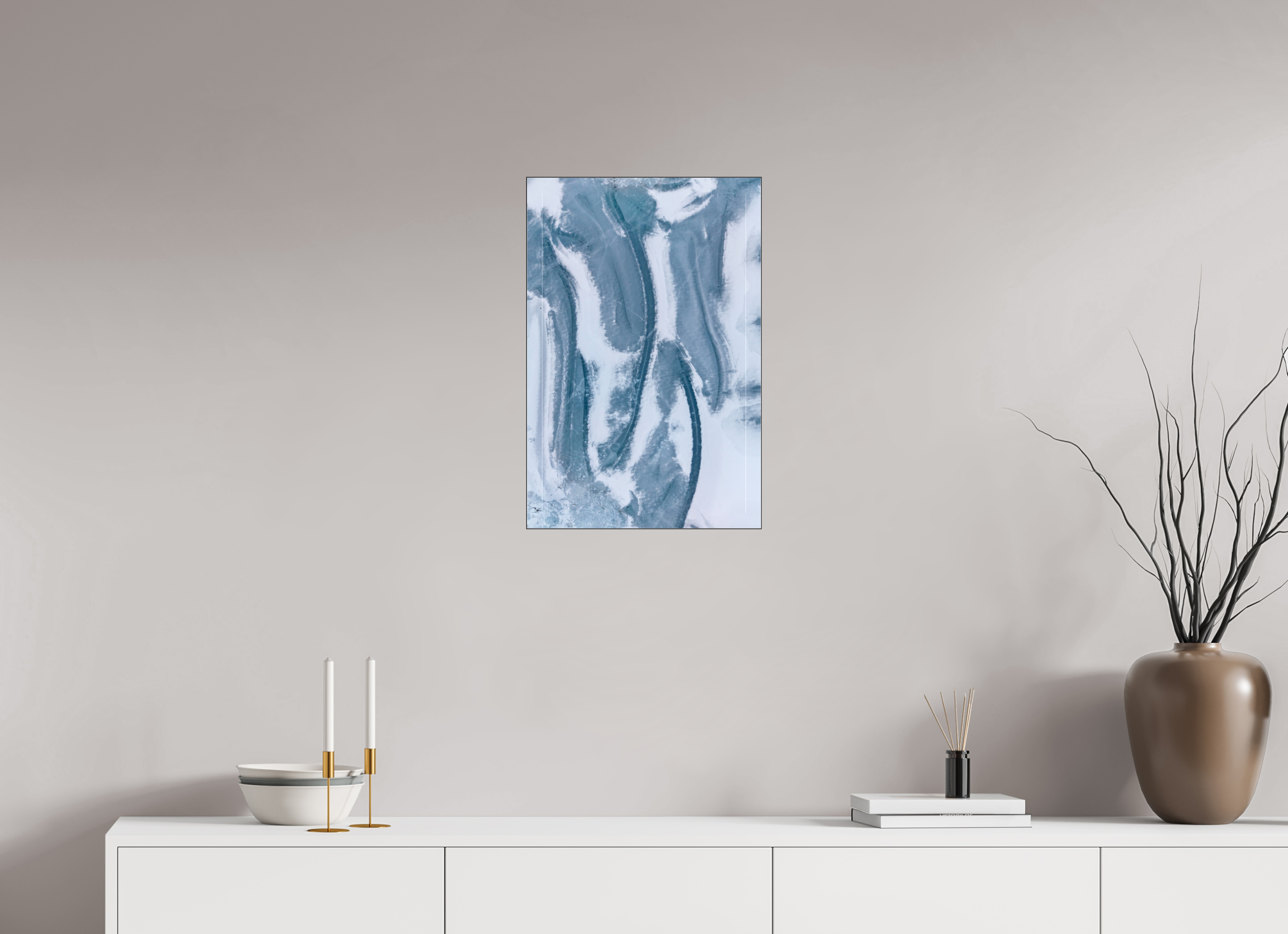 40 x 60 cm, Foto-Abzug hinter Acrylglas glänzend Ice Canvas