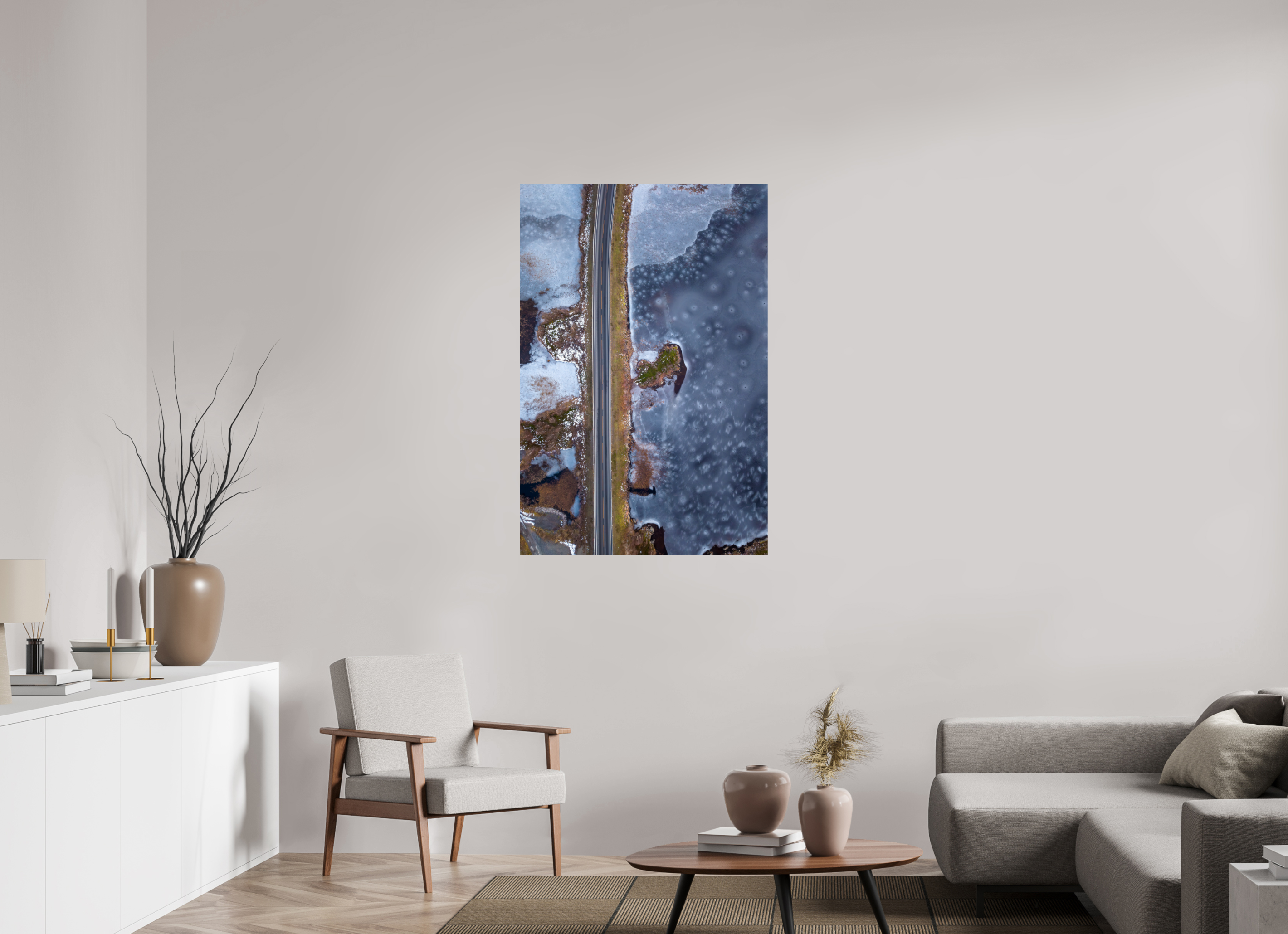 80 x 120 cm, Fine Art Print auf Alu-Dibond Frozen Path