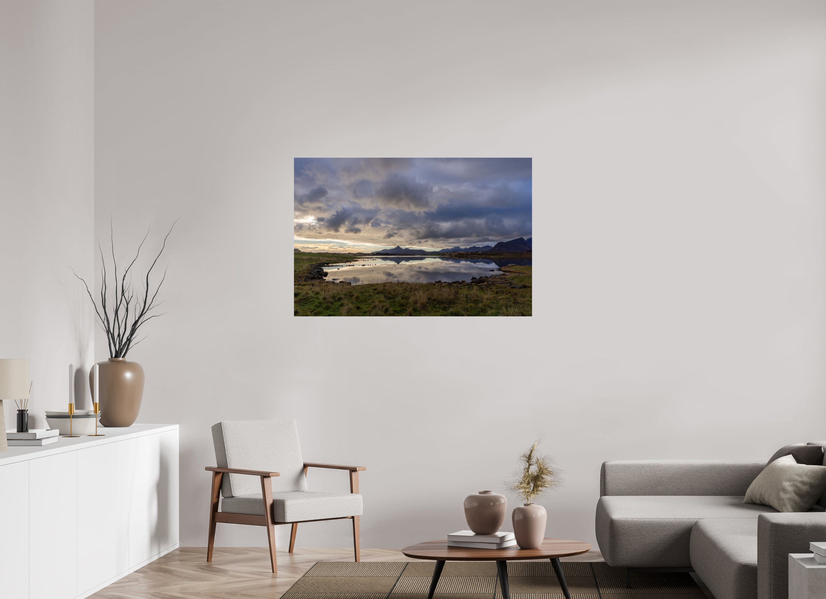 120 x 80 cm, Fine Art Print auf Alu-Dibond Twilight Reflection