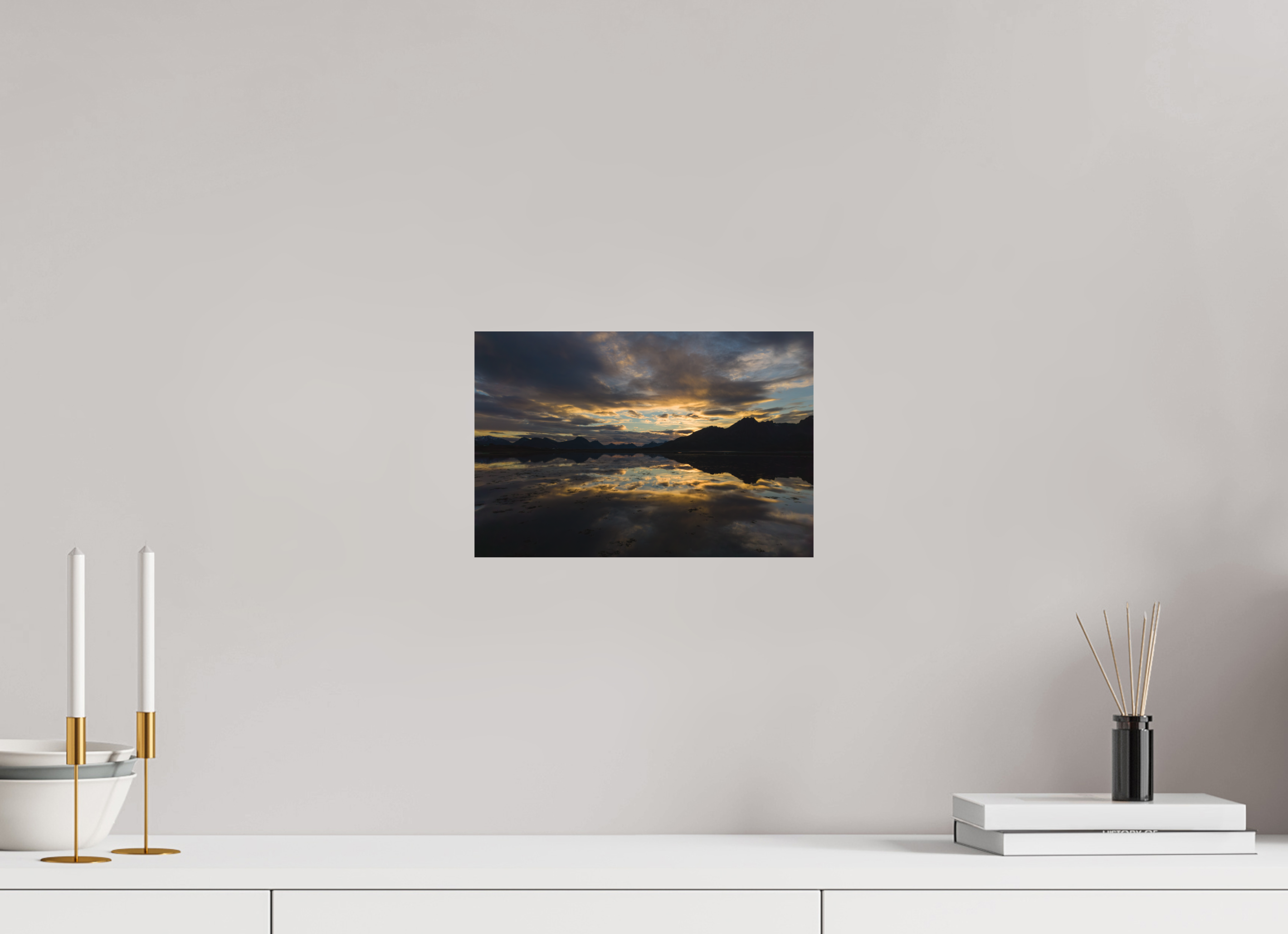 30 x 20 cm, Fine-Art Matt Golden Mirror