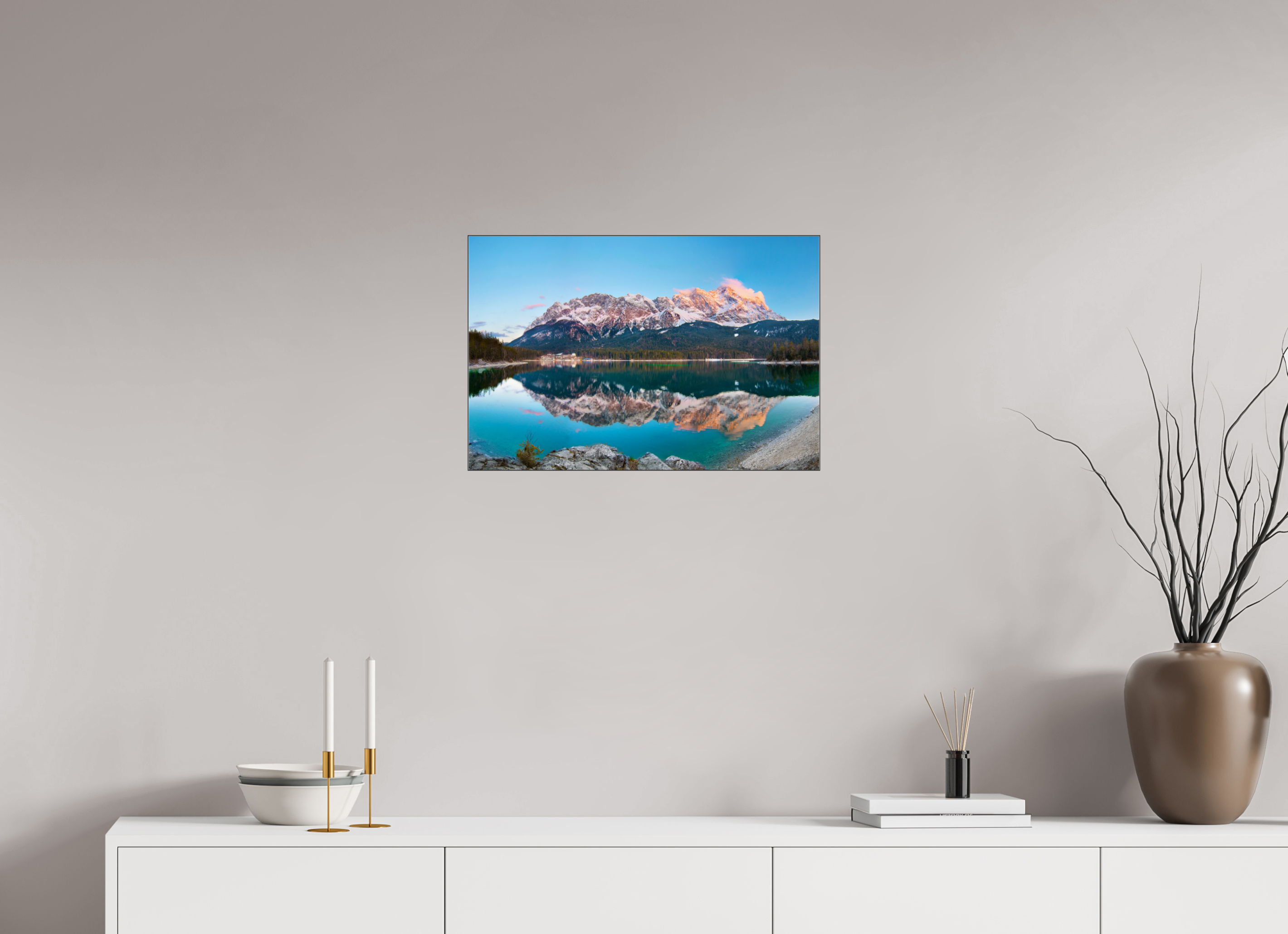 60 x 40 cm, Foto-Abzug hinter Acrylglas glänzend Alpine Glow