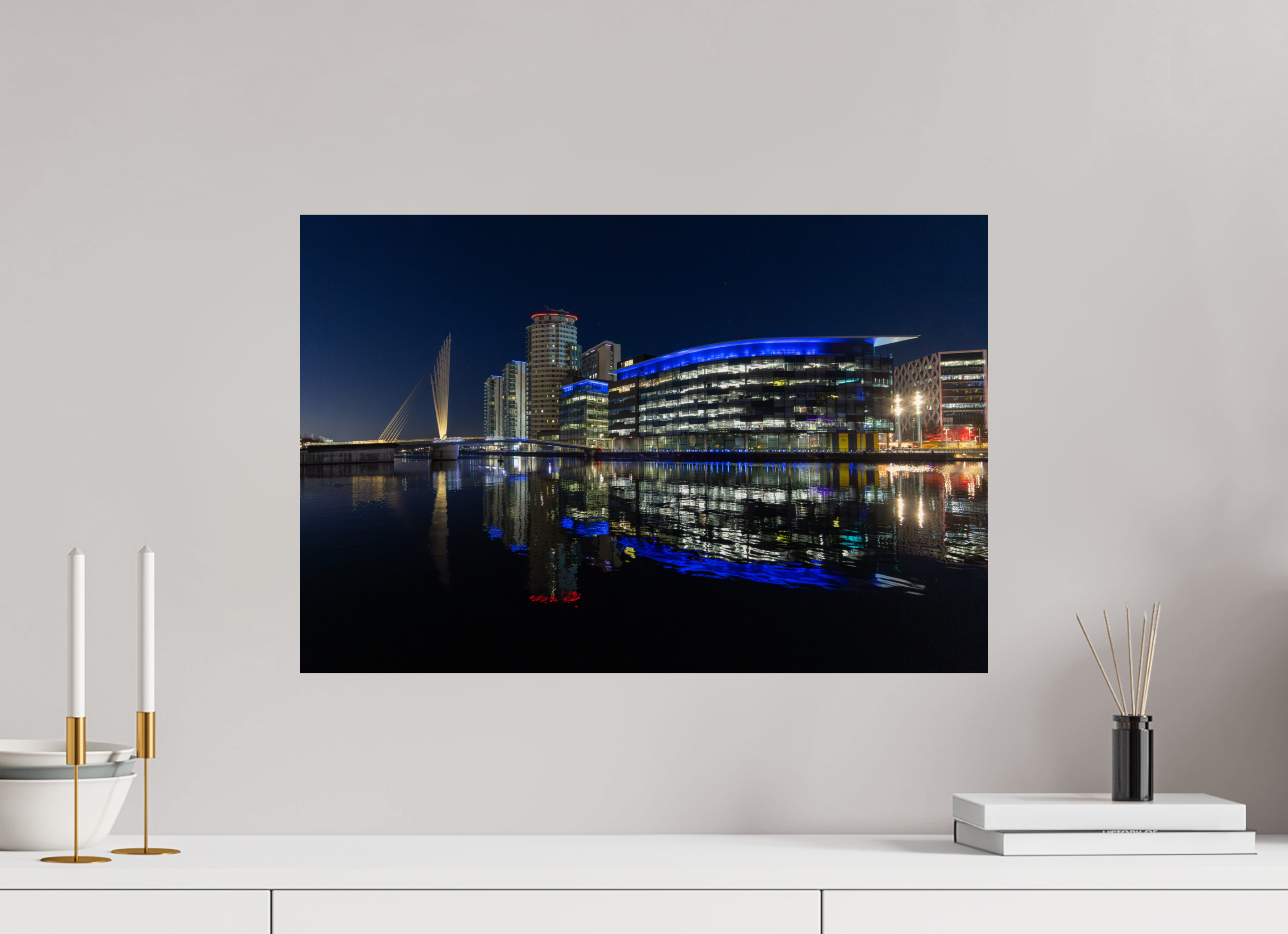 60 x 40 cm, Fine Art Print auf Alu-Dibond City After Dark