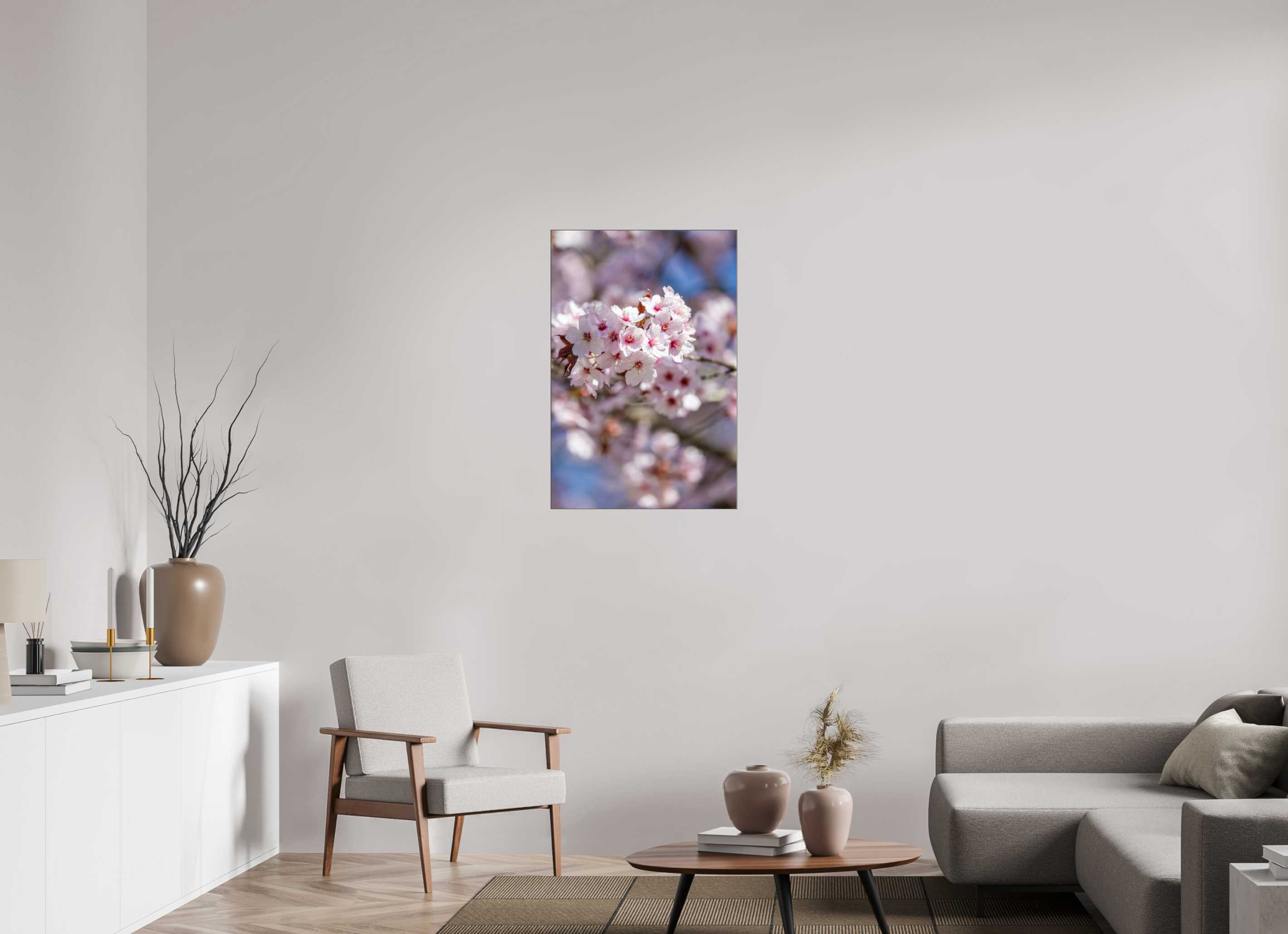 60 x 90 cm, Foto-Abzug hinter Acrylglas glänzend Cherry Blossom