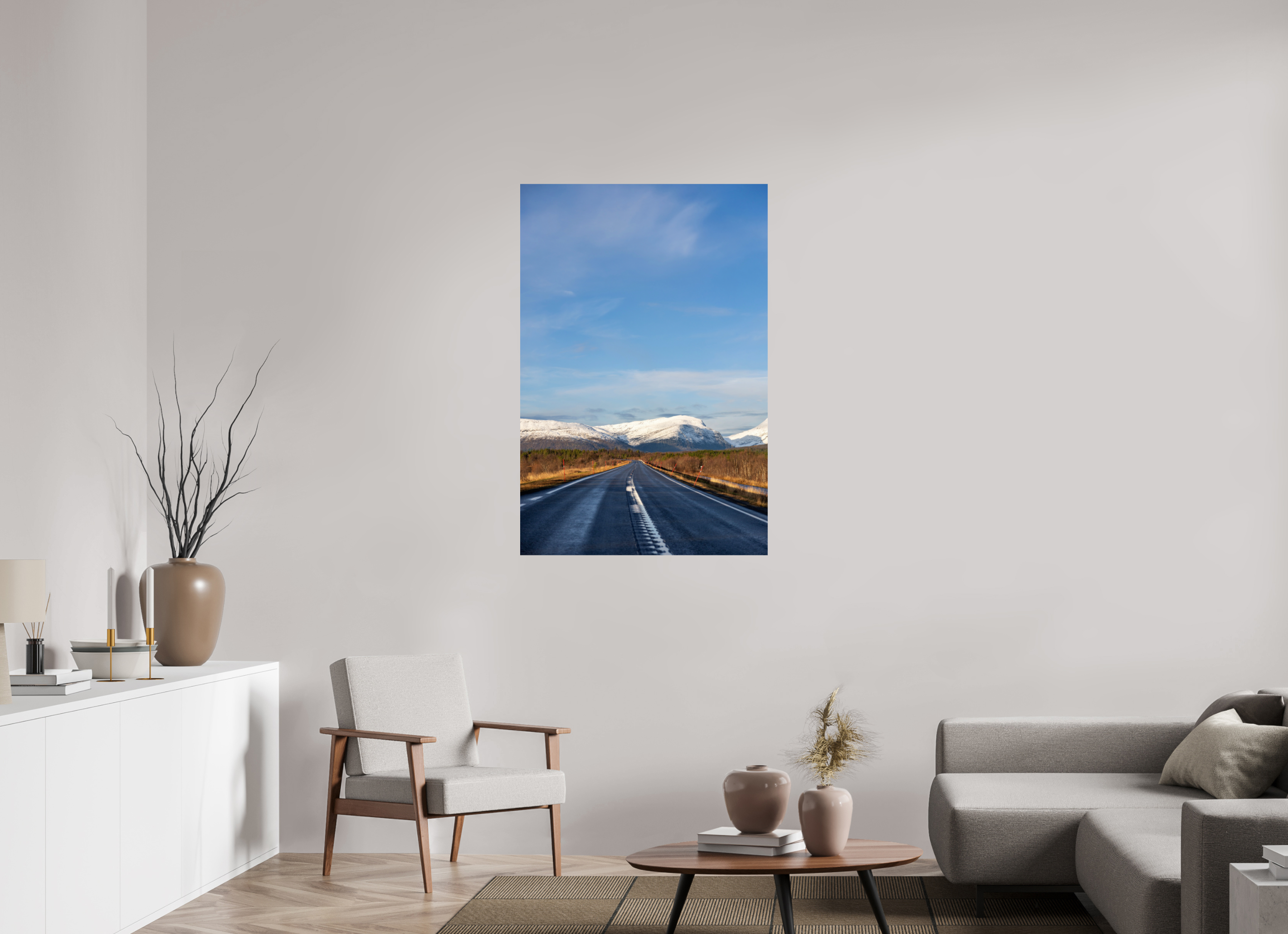 80 x 120 cm, Fine Art Print auf Alu-Dibond Path to the Peaks