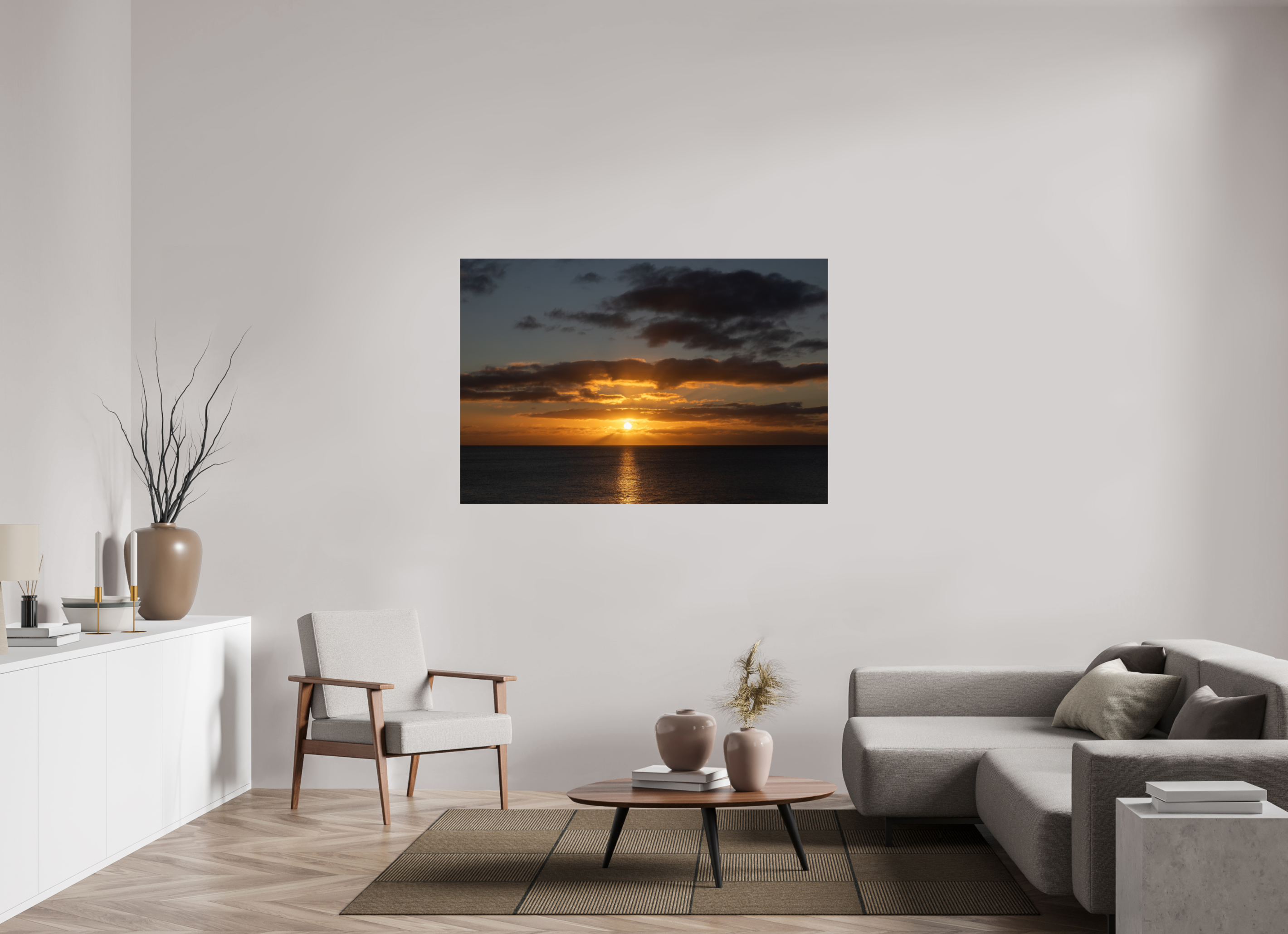 150 x 100 cm, Fine Art Print auf Alu-Dibond Celtic Sunset
