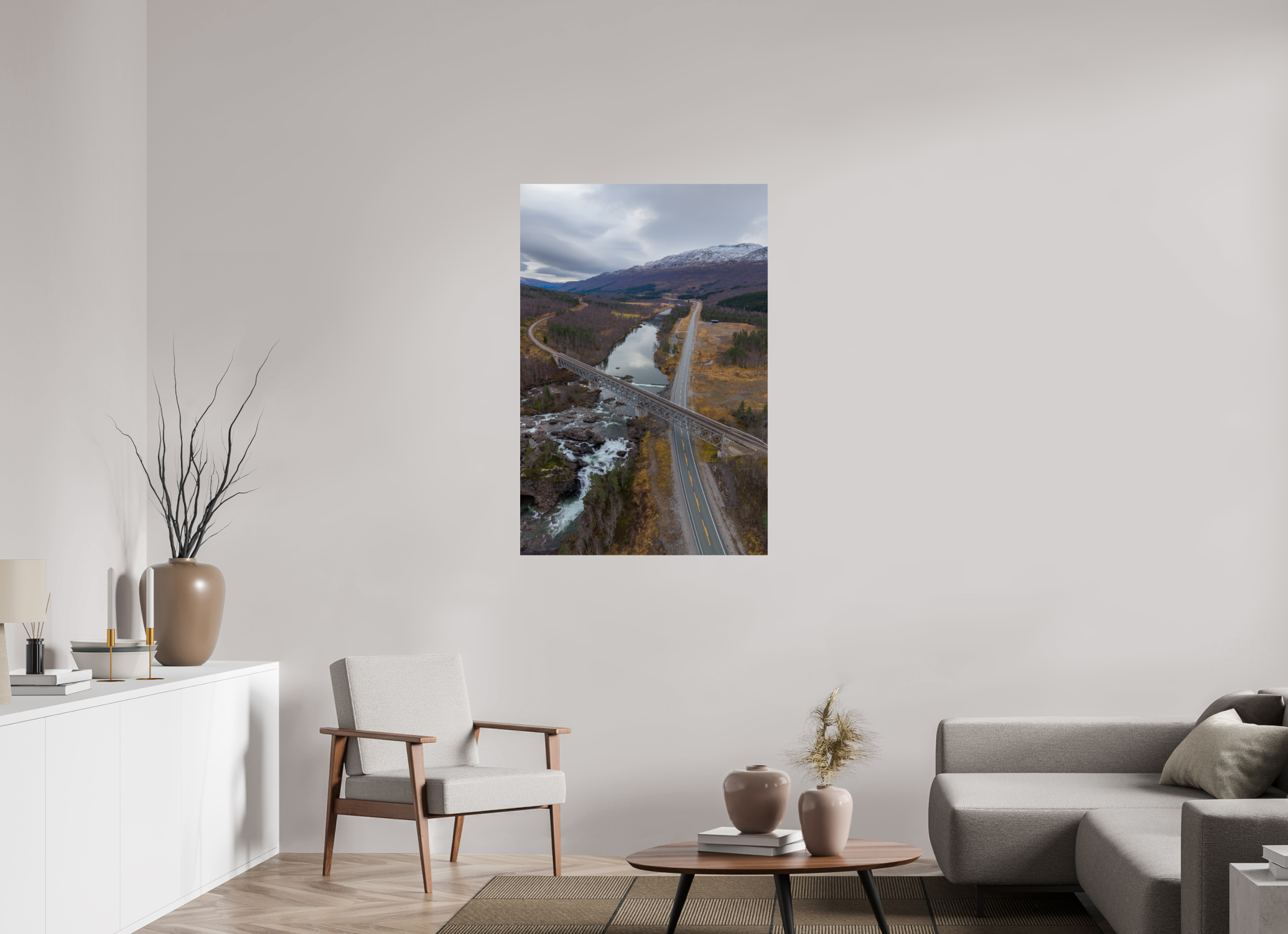 80 x 120 cm, Fine Art Print auf Alu-Dibond Crossing Lines