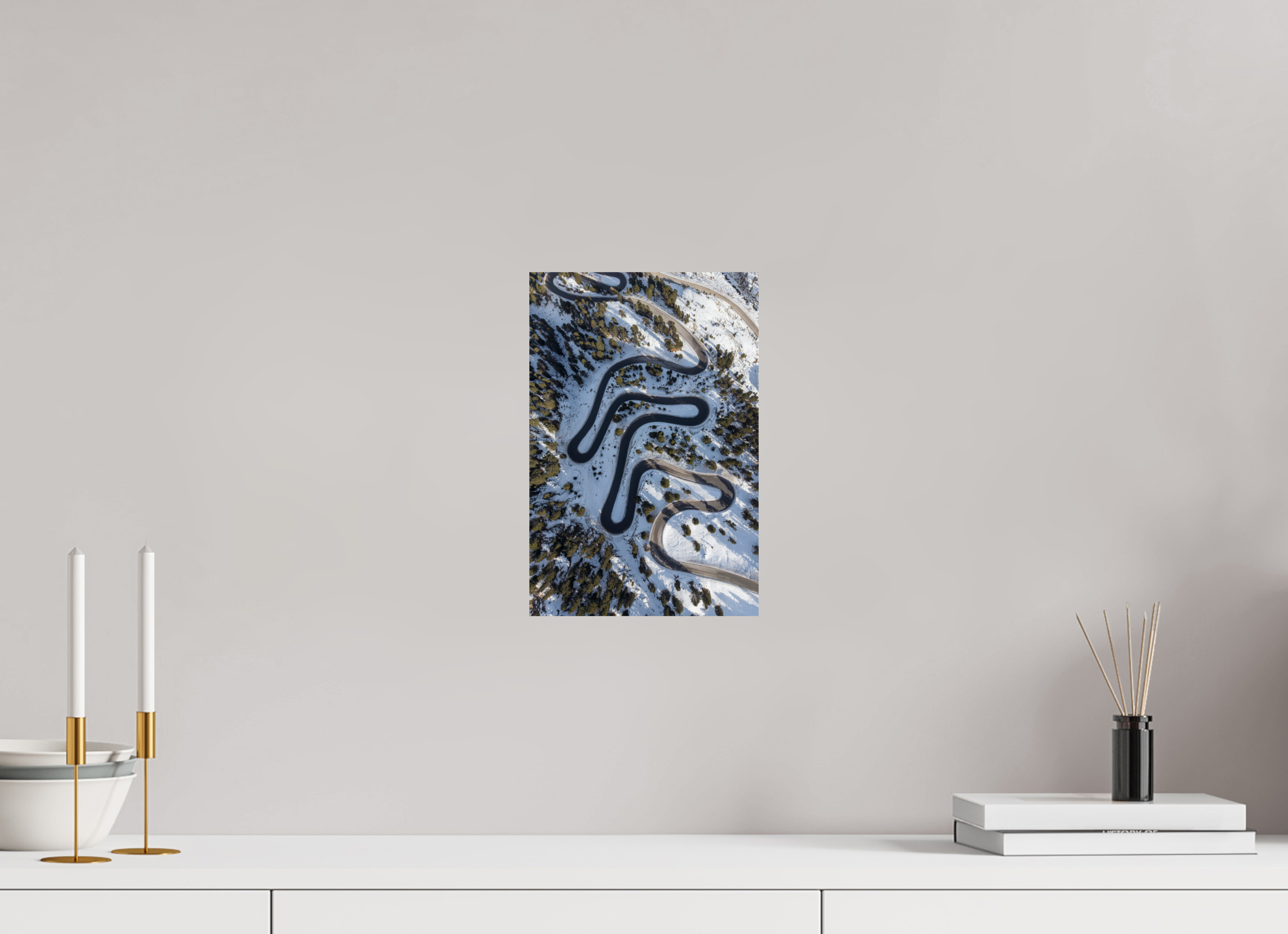 20 x 30 cm, Fine Art Print auf Alu-Dibond Winding Through Winter