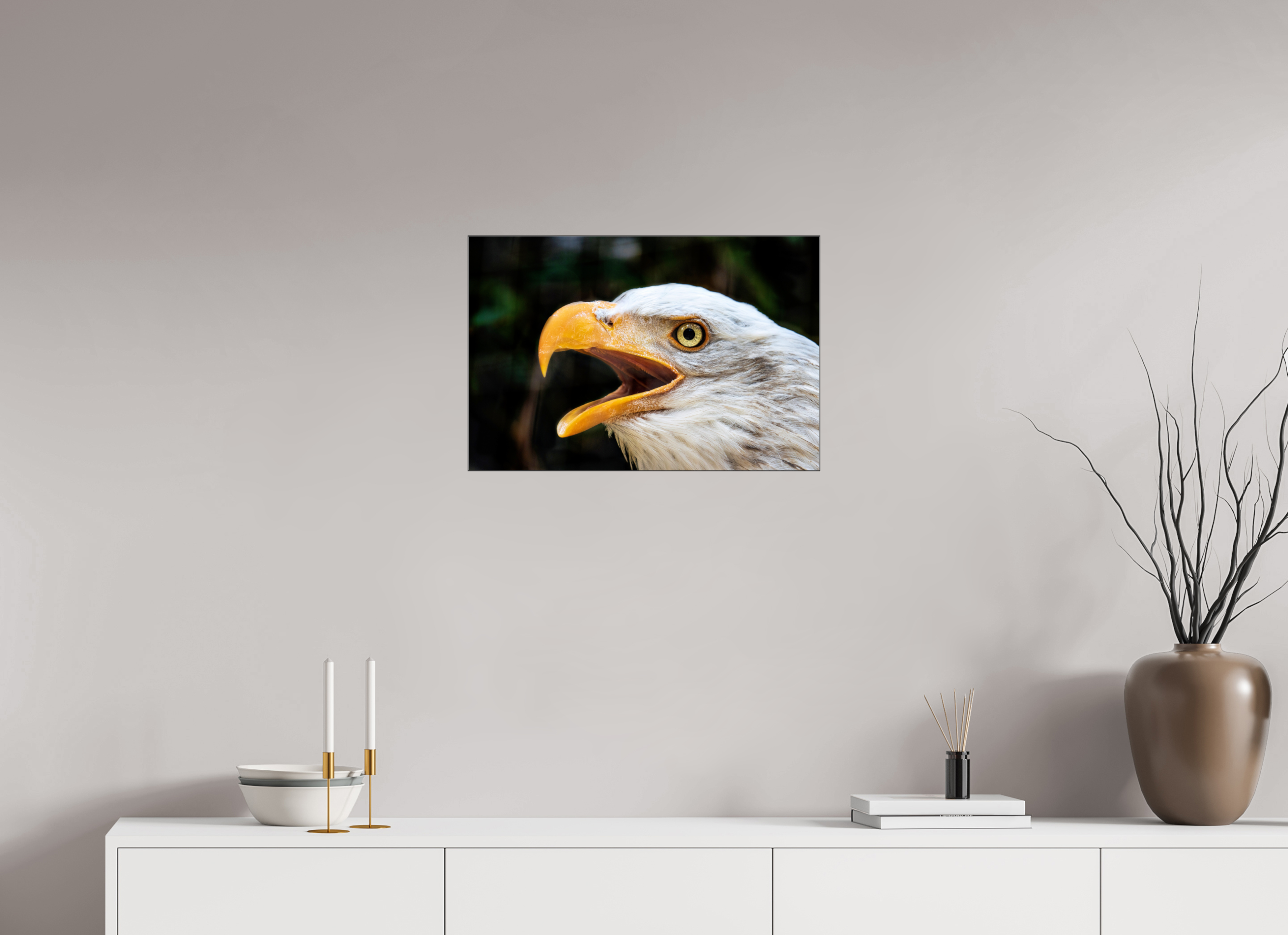 60 x 40 cm, Foto-Abzug hinter Acrylglas glänzend Majestic Call