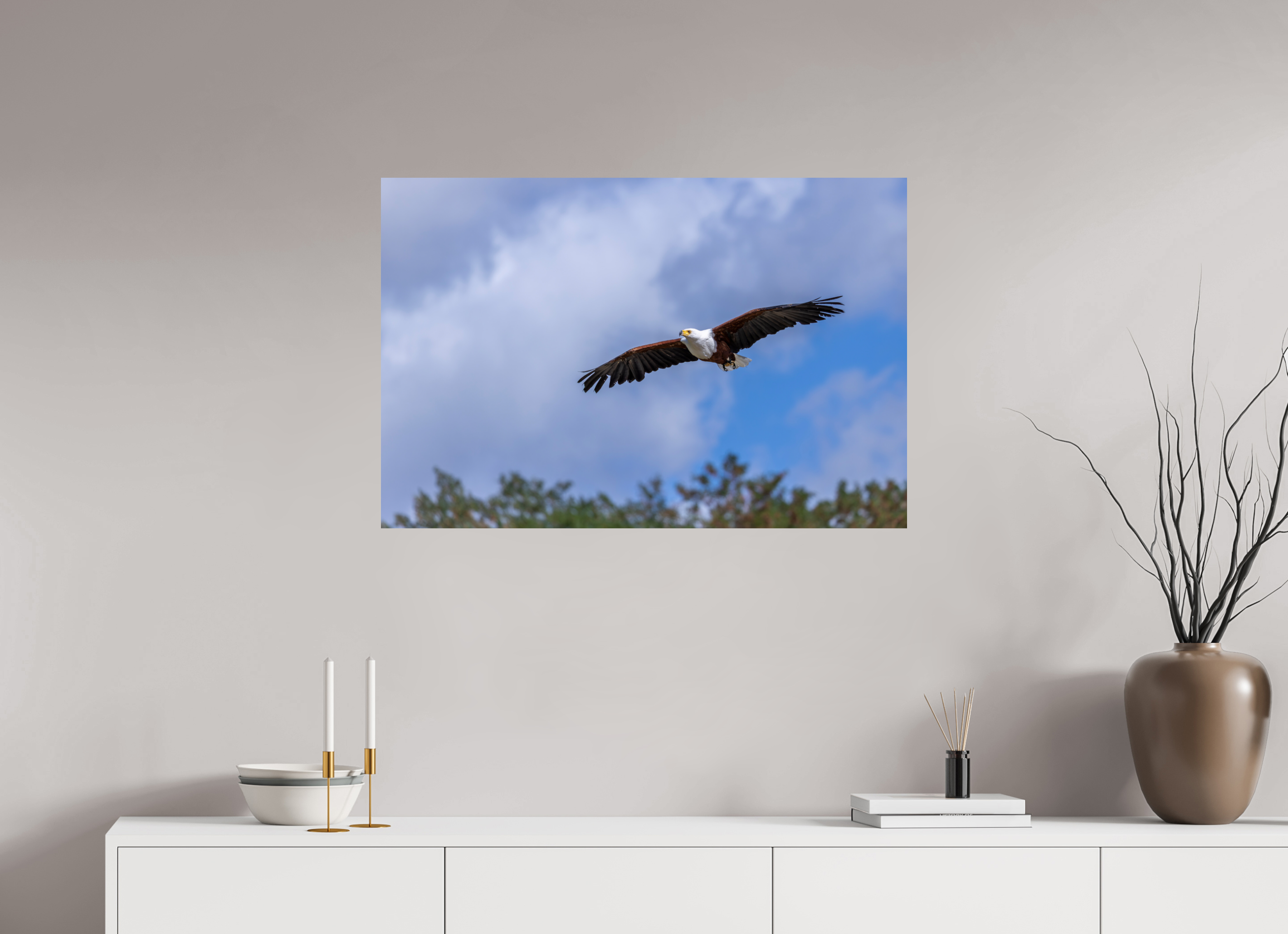 90 x 60 cm, Fine Art Print auf Alu-Dibond Wings of Africa