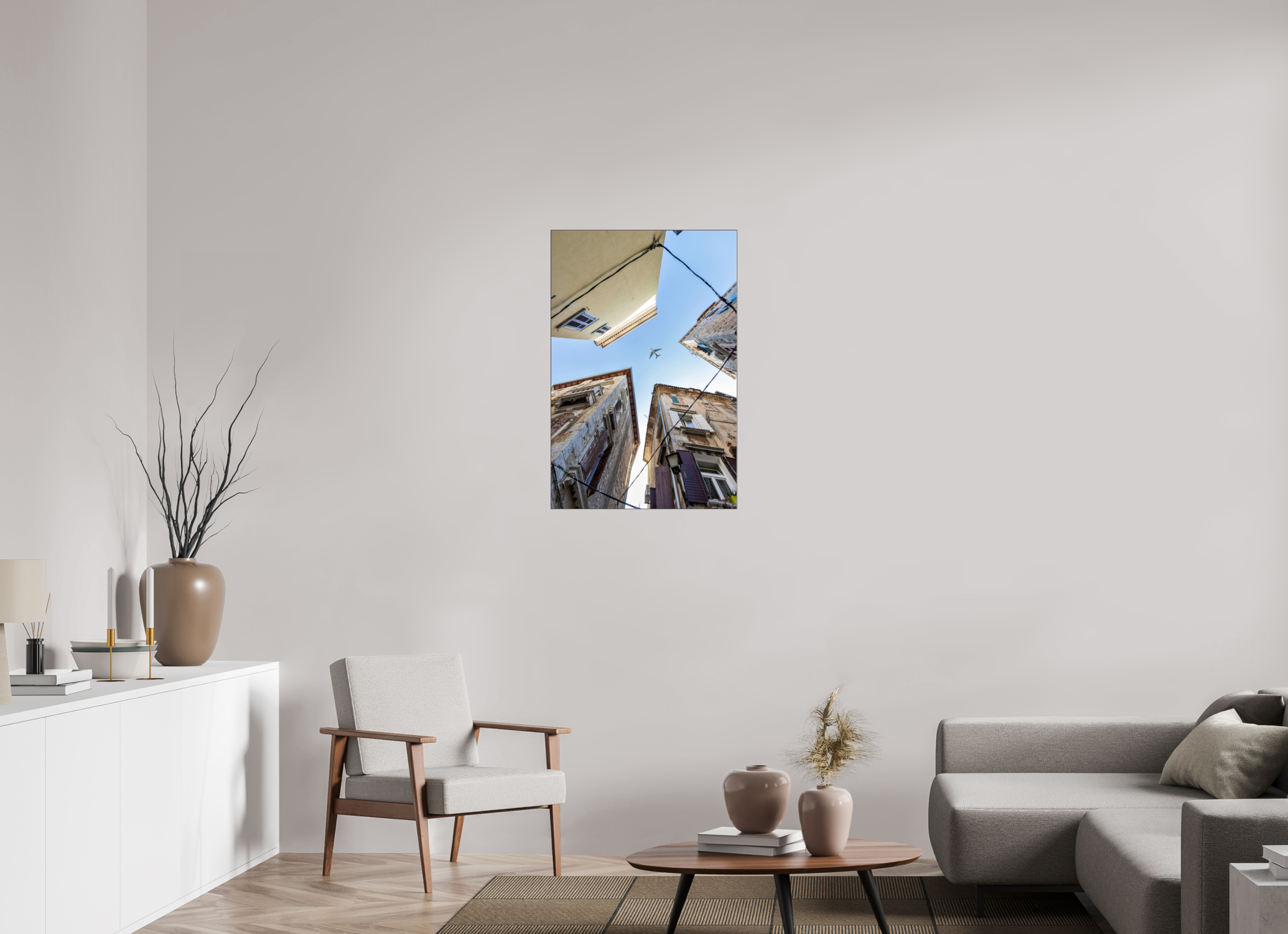 60 x 90 cm, Foto-Abzug hinter Acrylglas glänzend Urban Flight