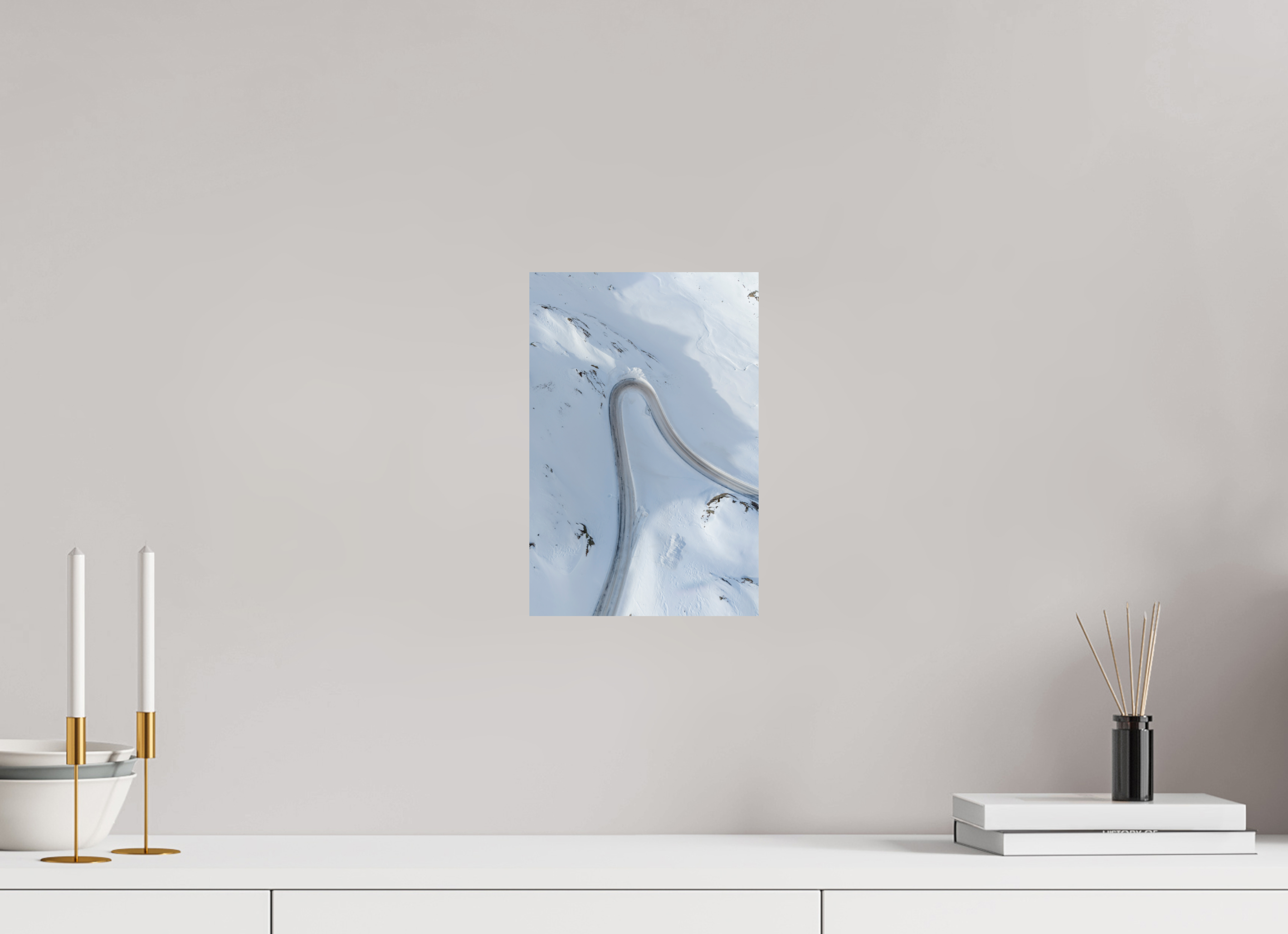 20 x 30 cm, Fine Art Print auf Alu-Dibond Frozen Curve