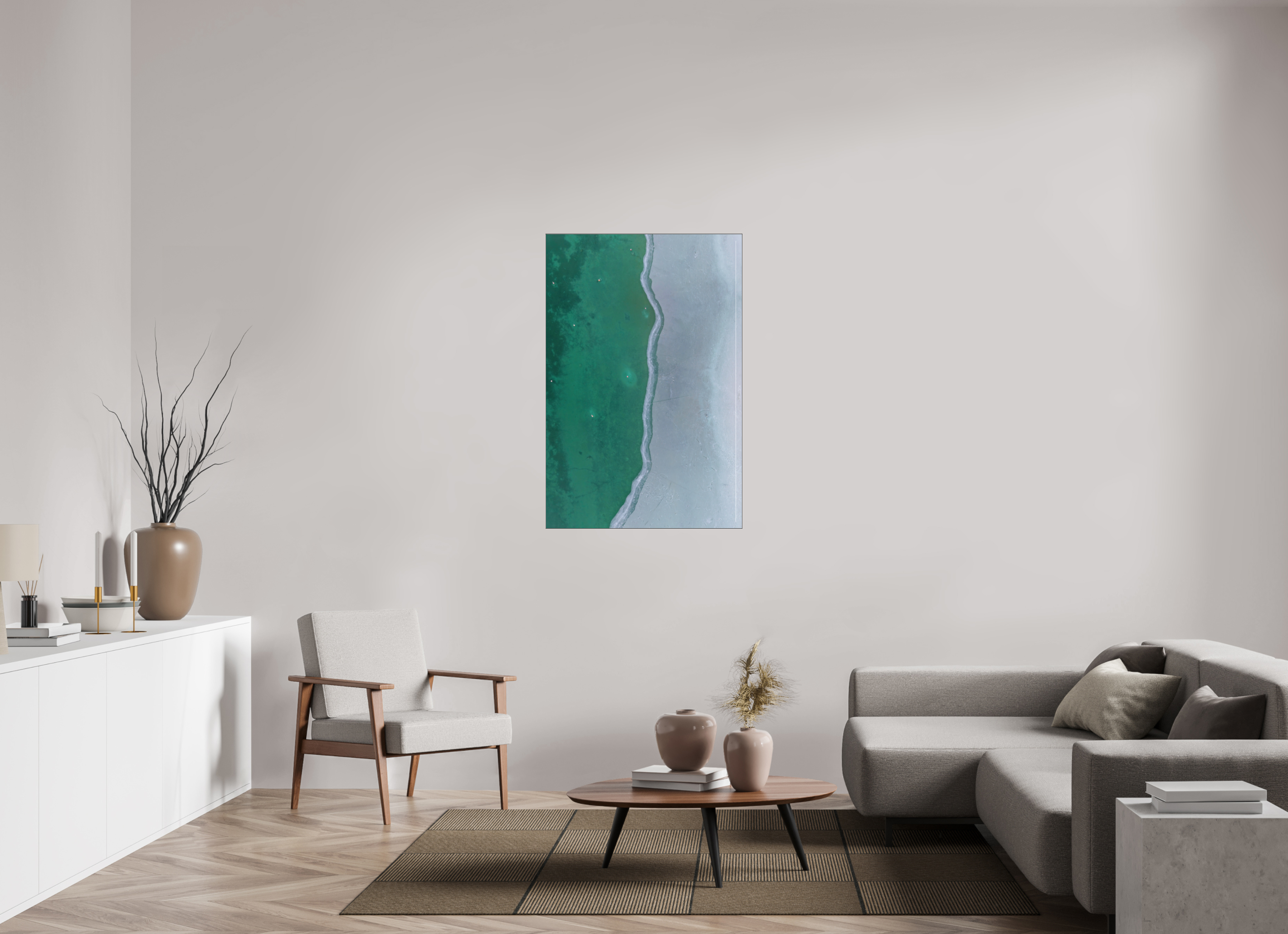 80 x 120 cm, Foto-Abzug hinter Acrylglas glänzend Frozen Divide