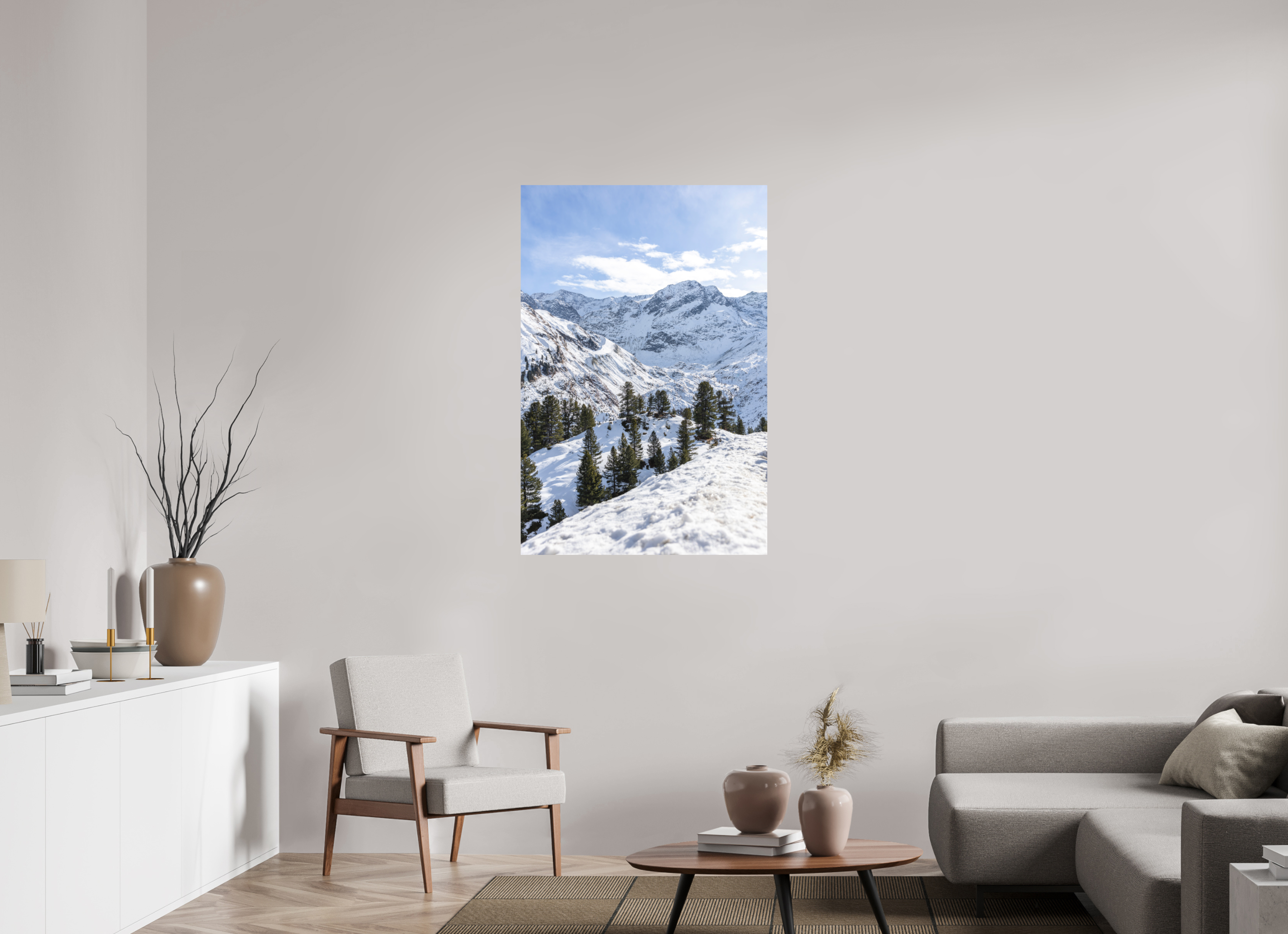80 x 120 cm, Fine-Art Print Matt Alpine Frame