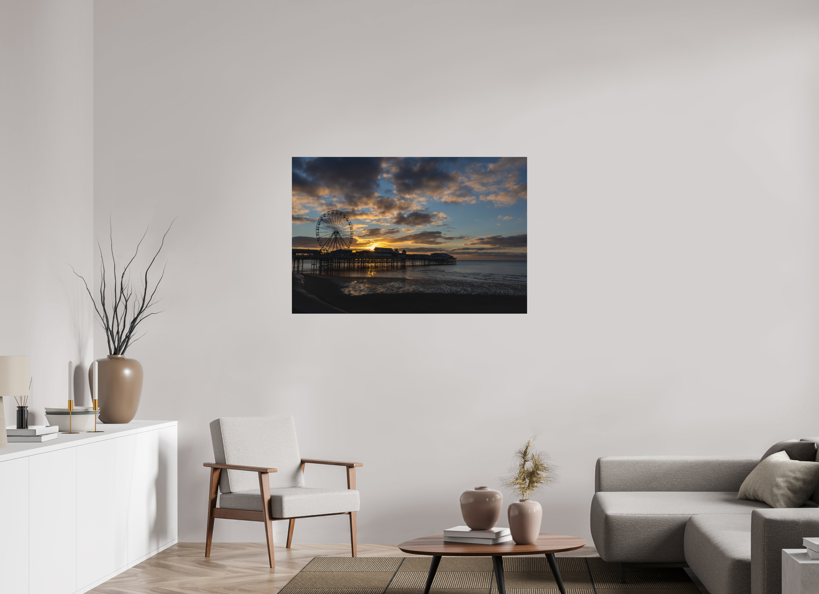 120 x 80 cm, Fine-Art Print Matt Golden Hour Pier